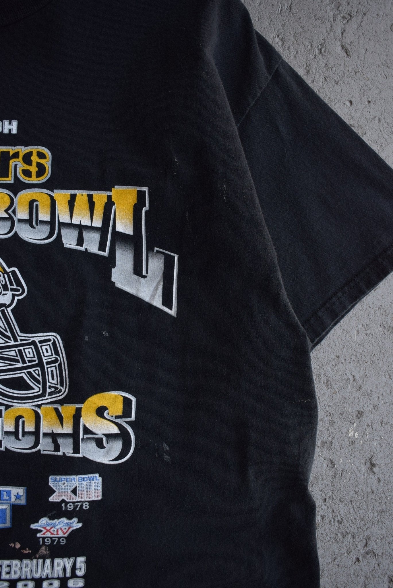 Vintage 2006 NFL Pittsburgh Steelers Superbowl XL Champions Tee (XL) - Retrospective Store