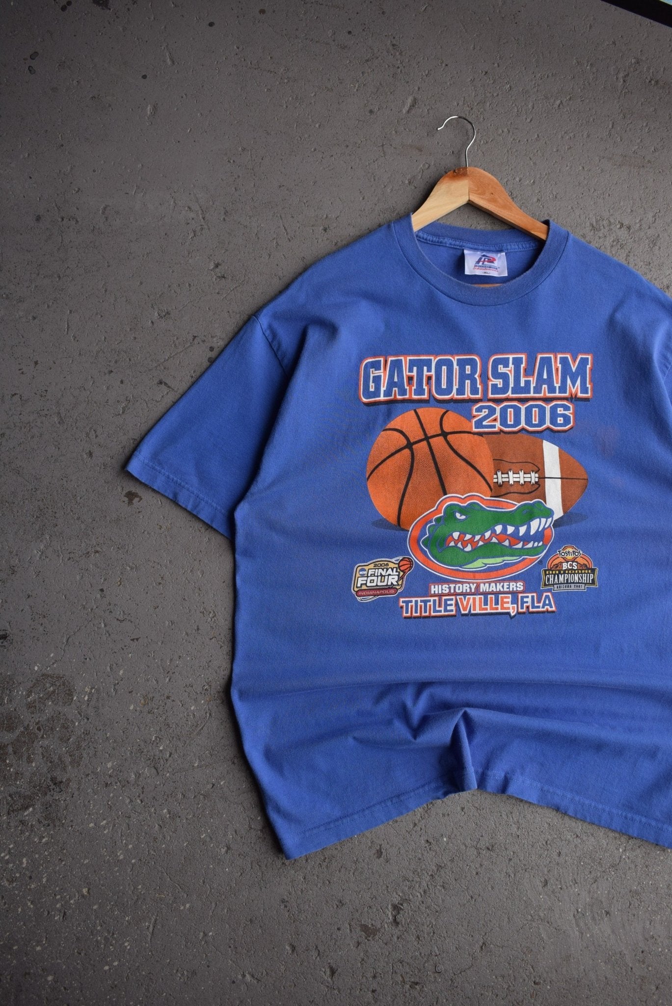 Vintage 2006 University of Florida 'Gator Slam' Basketball Tee (XL) - Retrospective Store