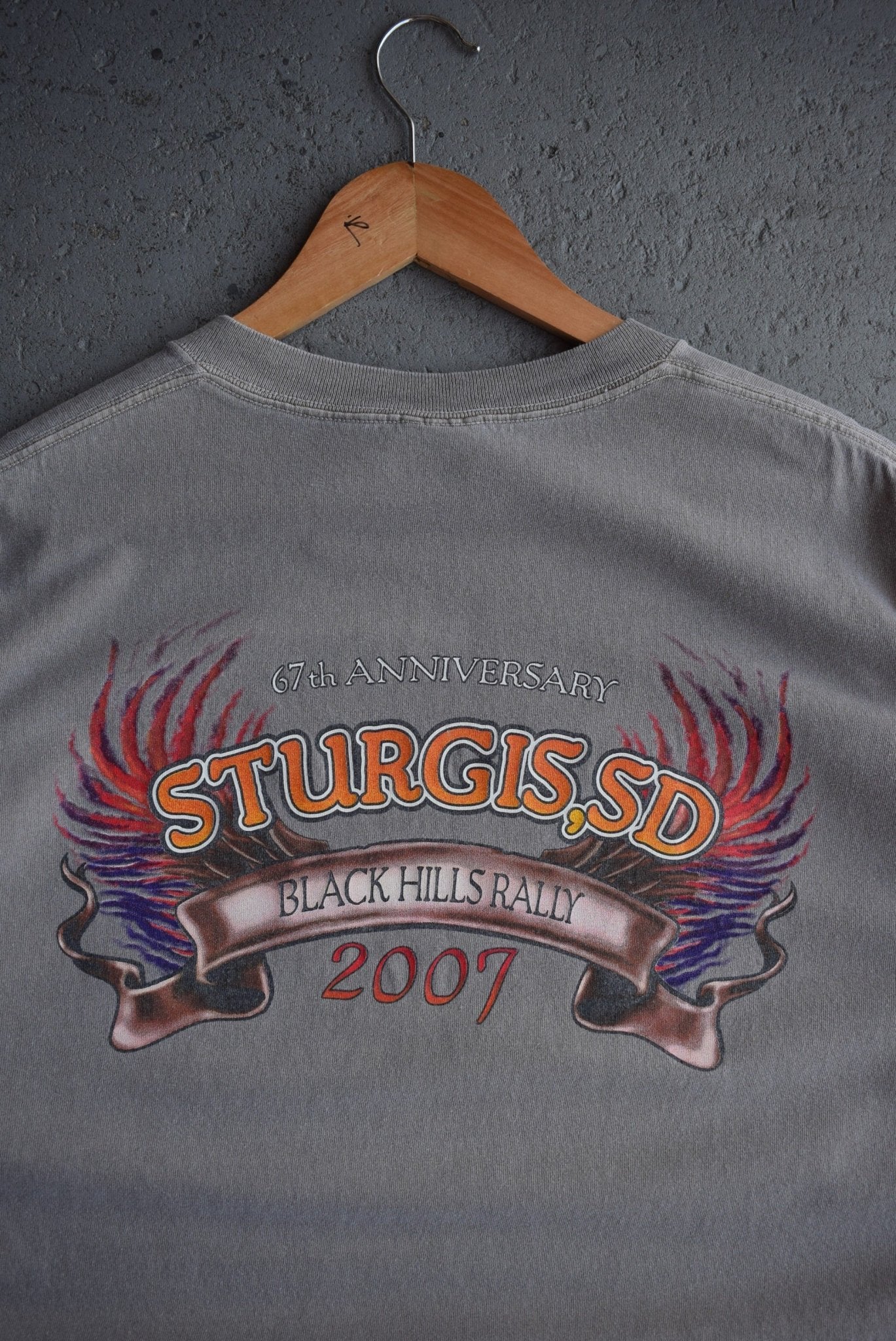 Vintage 2007 Sturgis Motorcycles Black Hills Rally Tee (L/XL) - Retrospective Store