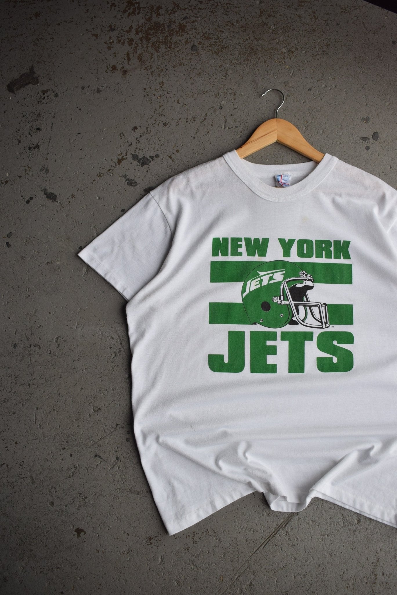 Vintage 80s NFL New York Jets Tee (XL) - Retrospective Store