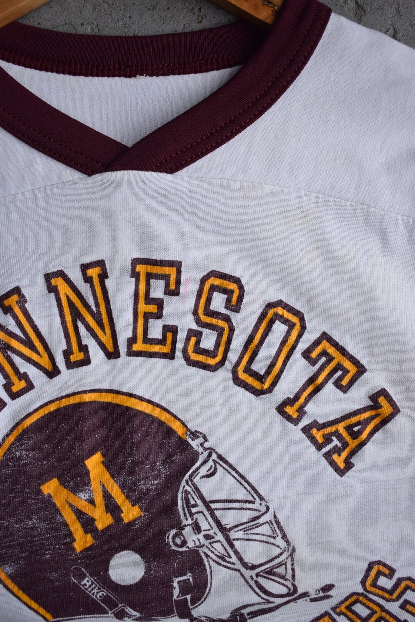 Vintage 80s University of Minnesota Football Tee (XS/S) - Retrospective Store