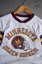 Vintage 80s University of Minnesota Football Tee (XS/S) - Retrospective Store