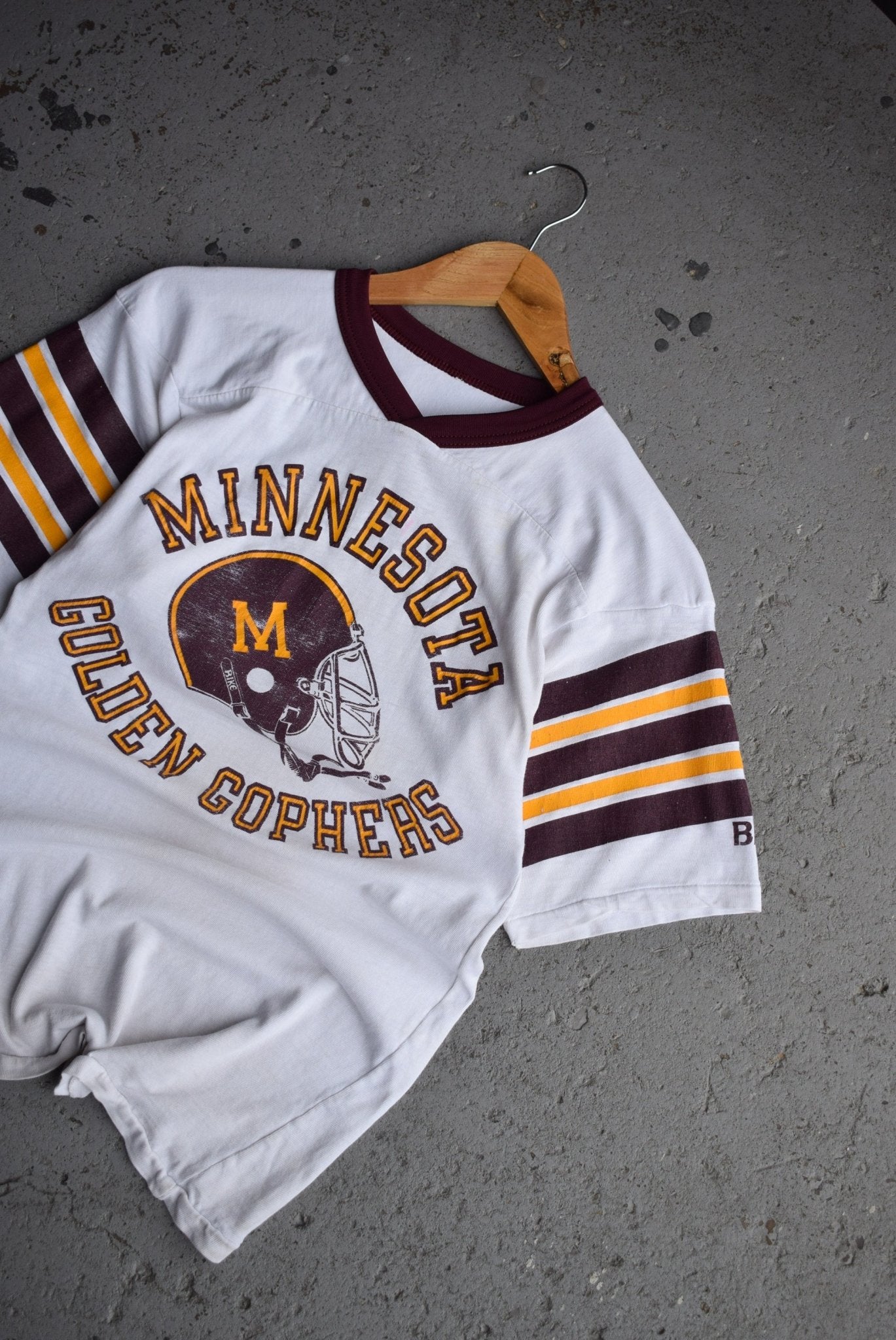 Vintage 80s University of Minnesota Football Tee (XS/S) - Retrospective Store