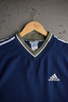 Vintage 90s Adidas Classic Logo Embroidered Pullover Jacket (S/M) - Retrospective Store