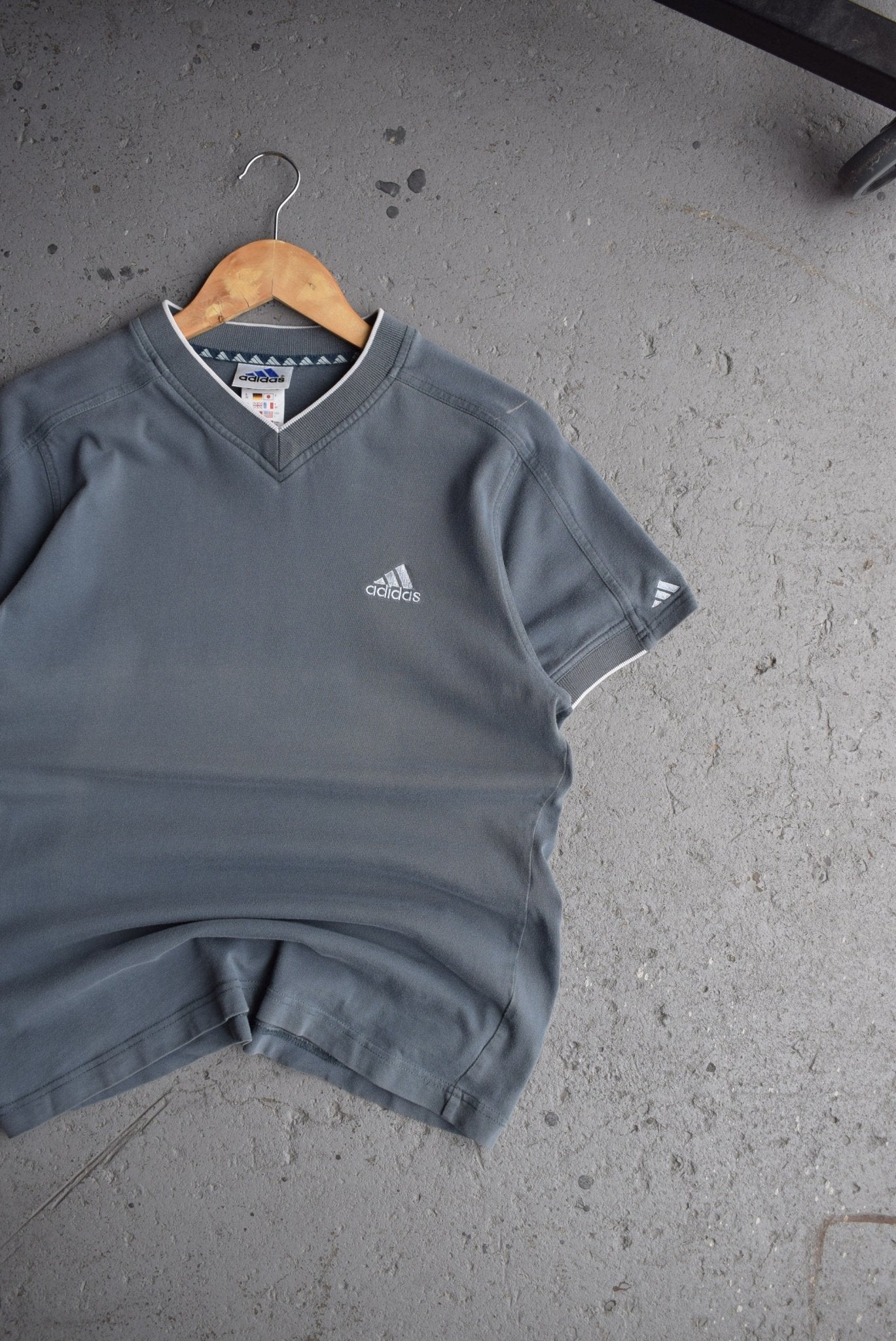 Vintage 90s Adidas Classic Logo Embroidered Tee (S) - Retrospective Store