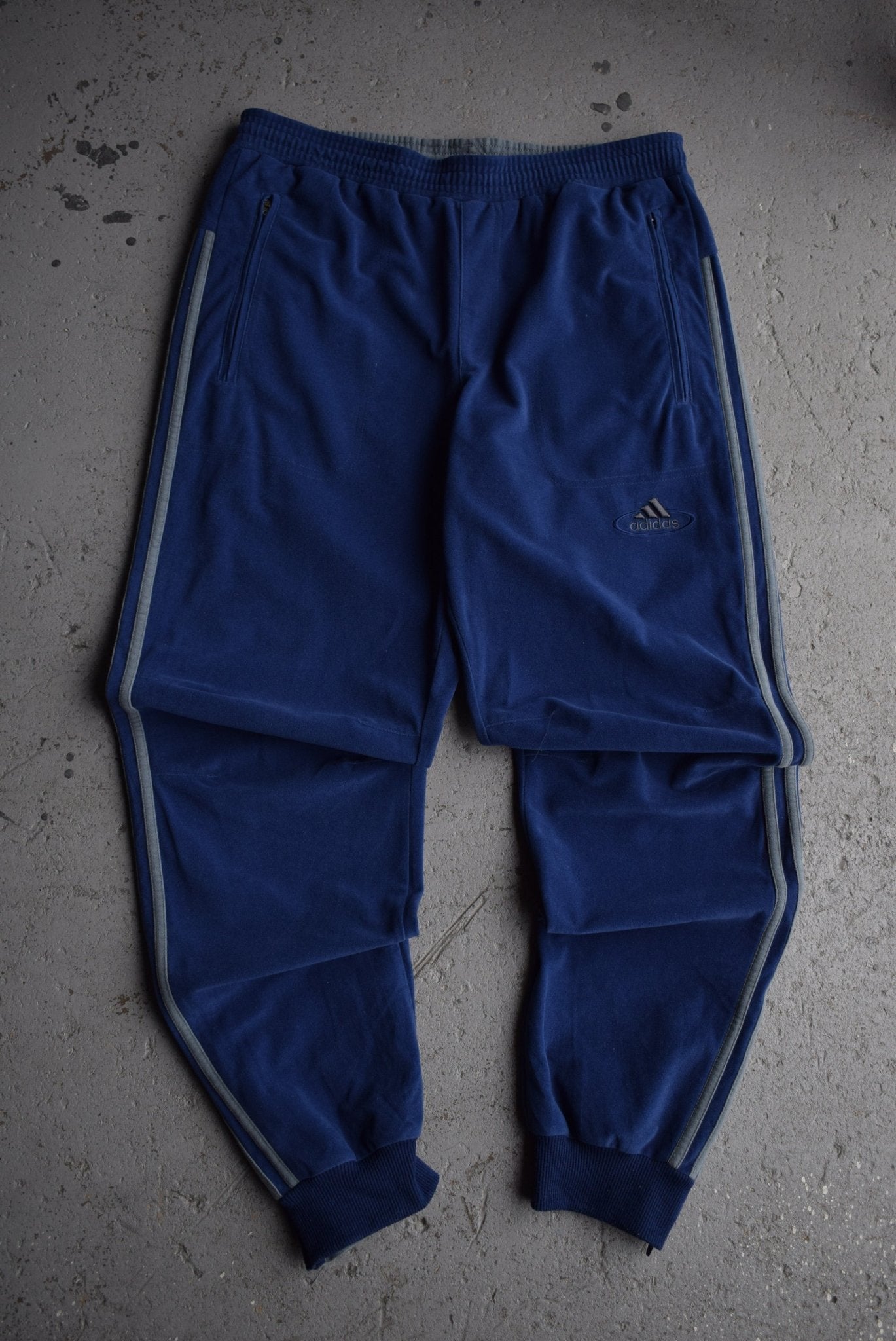 Vintage 90s Adidas Classic Logo Embroidered Track Pants (L) - Retrospective Store