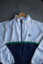 Vintage 90s Adidas Classic Logo Embroidered Windbreaker Jacket (L) - Retrospective Store