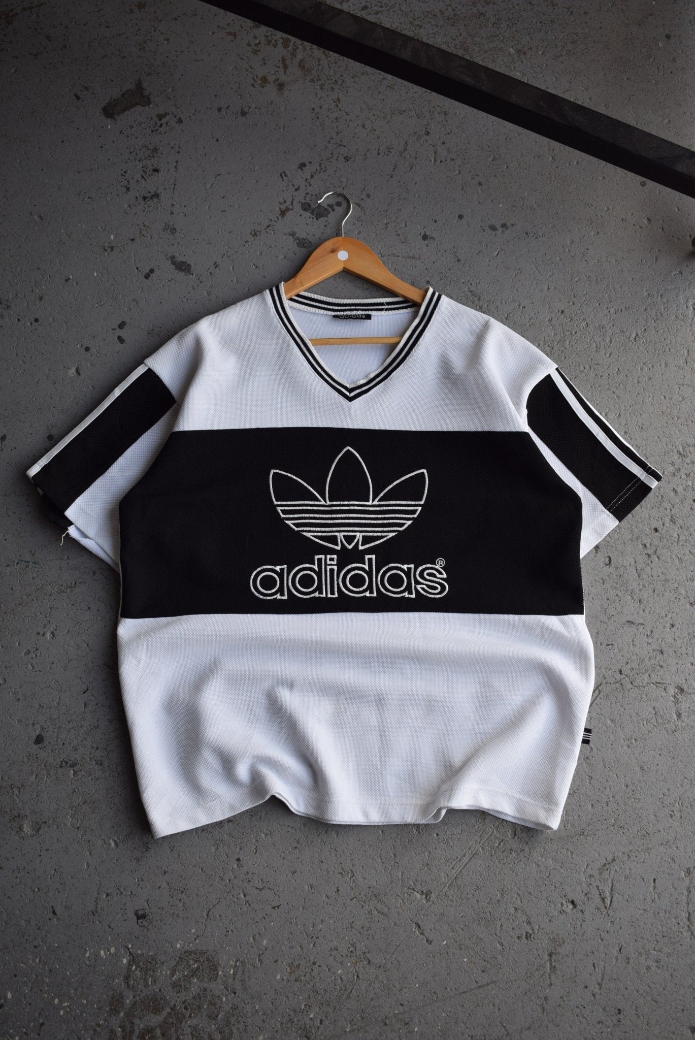 Vintage 90s Adidas Embroidered Spellout Tee (XL) - Retrospective Store