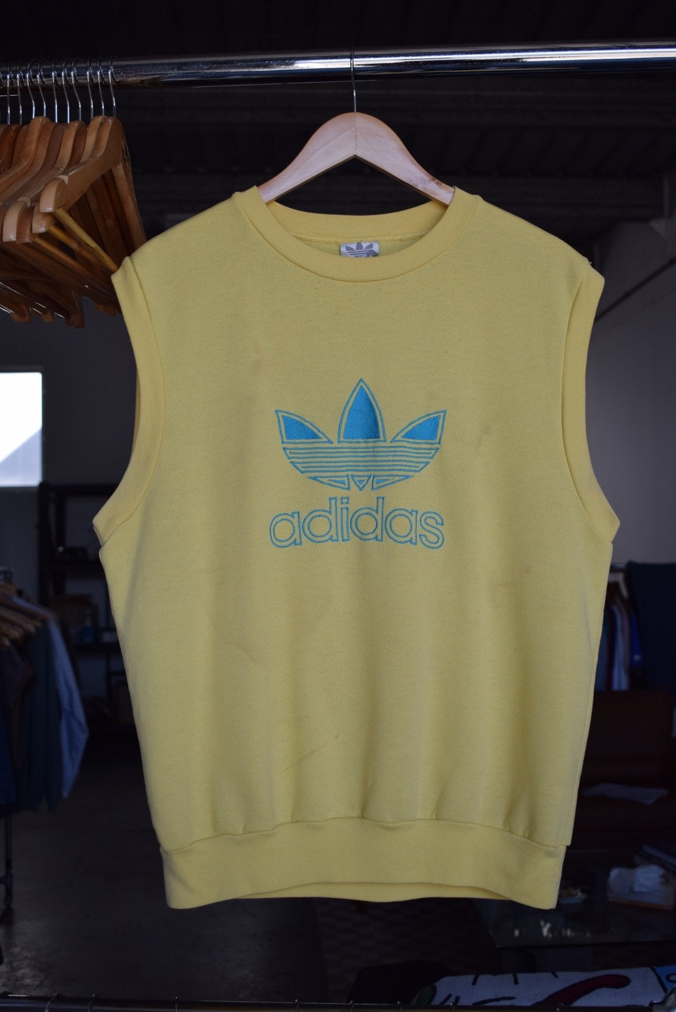 Vintage 90s Adidas Embroidered Spellout Vest (M/L) - Retrospective Store