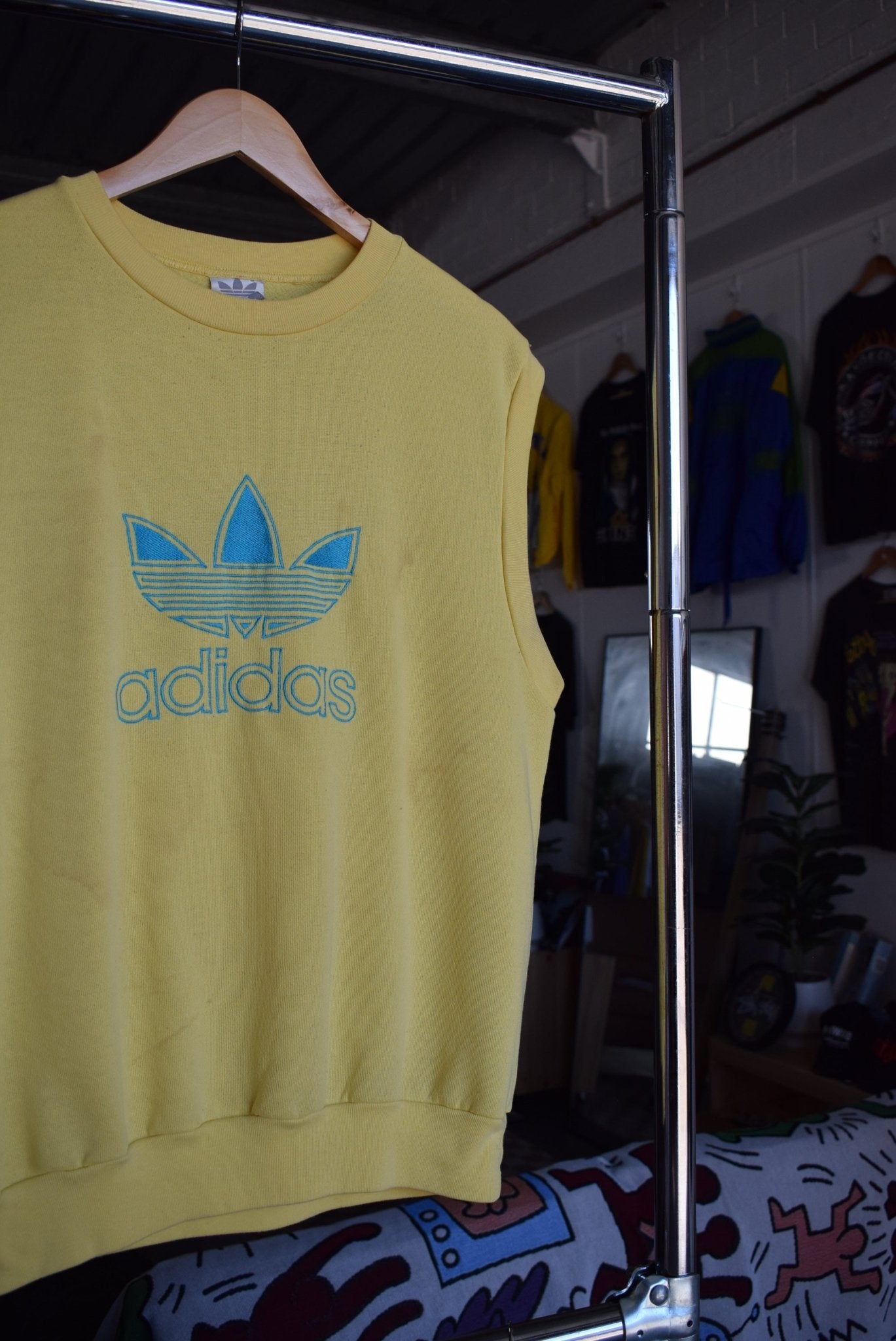Vintage 90s Adidas Embroidered Spellout Vest (M/L) - Retrospective Store