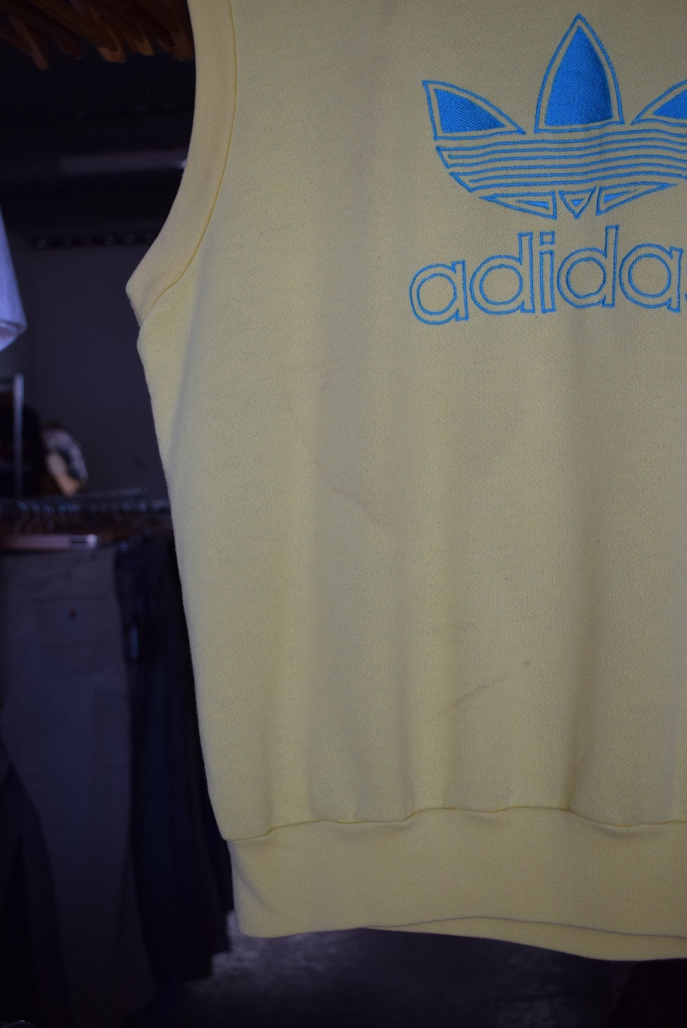 Vintage 90s Adidas Embroidered Spellout Vest (M/L) - Retrospective Store