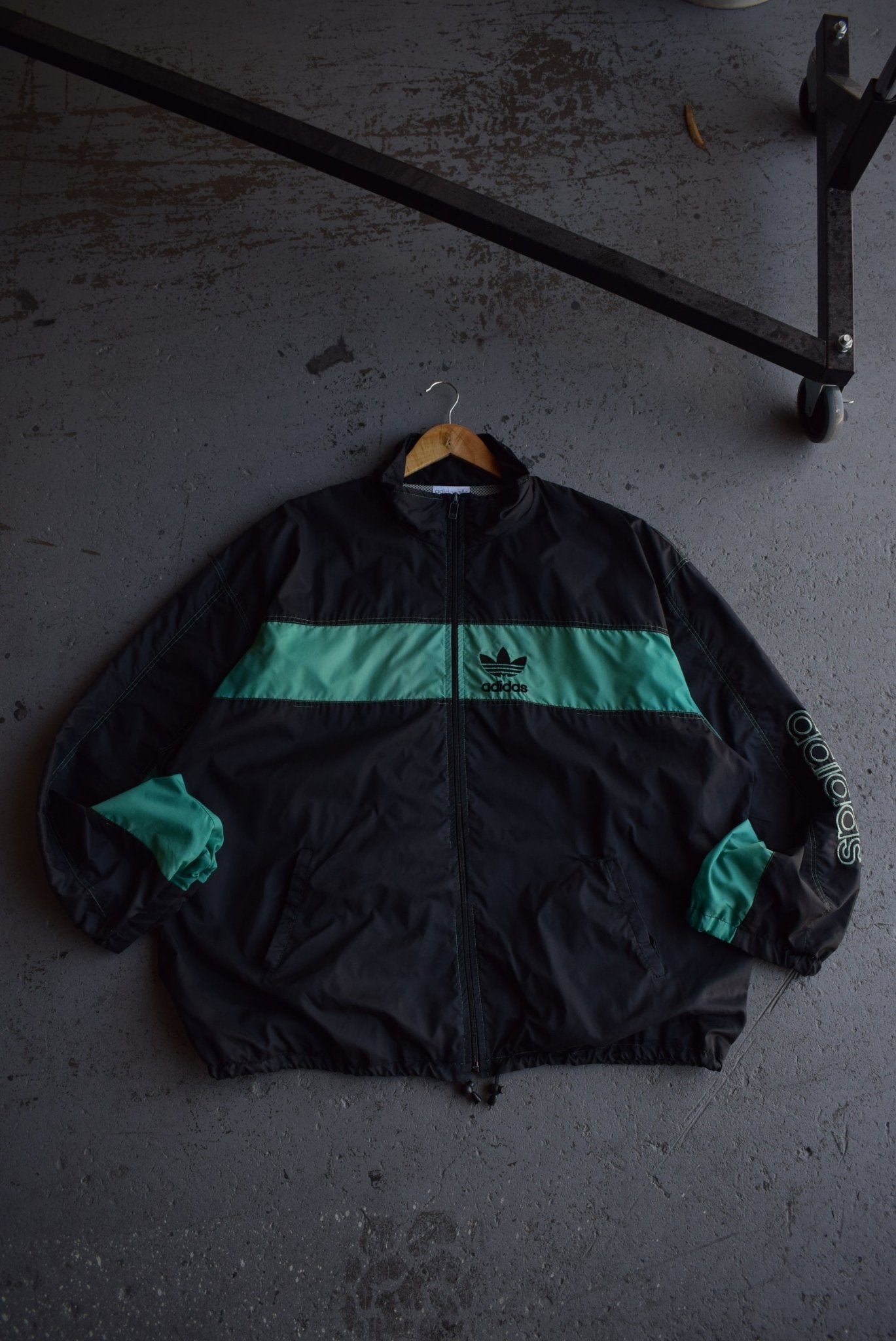 Vintage 90s Adidas Embroidered Windbreaker Jacket (XL/XXL) - Retrospective Store