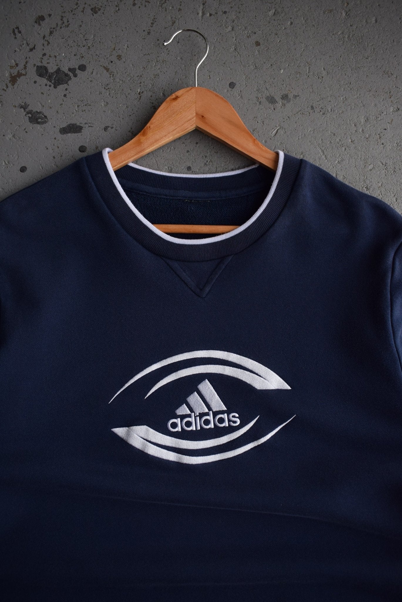 Vintage 90s Adidas Spellout Embroidered Crewneck (L) - Retrospective Store