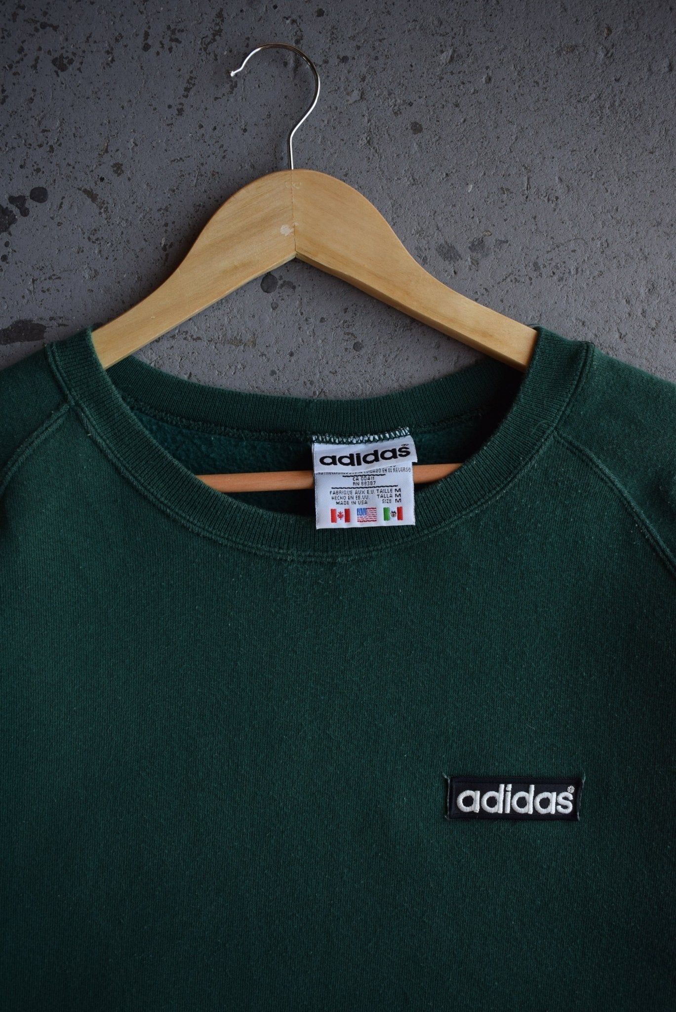 Vintage 90s Adidas Spellout Embroidered Crewneck (L) - Retrospective Store