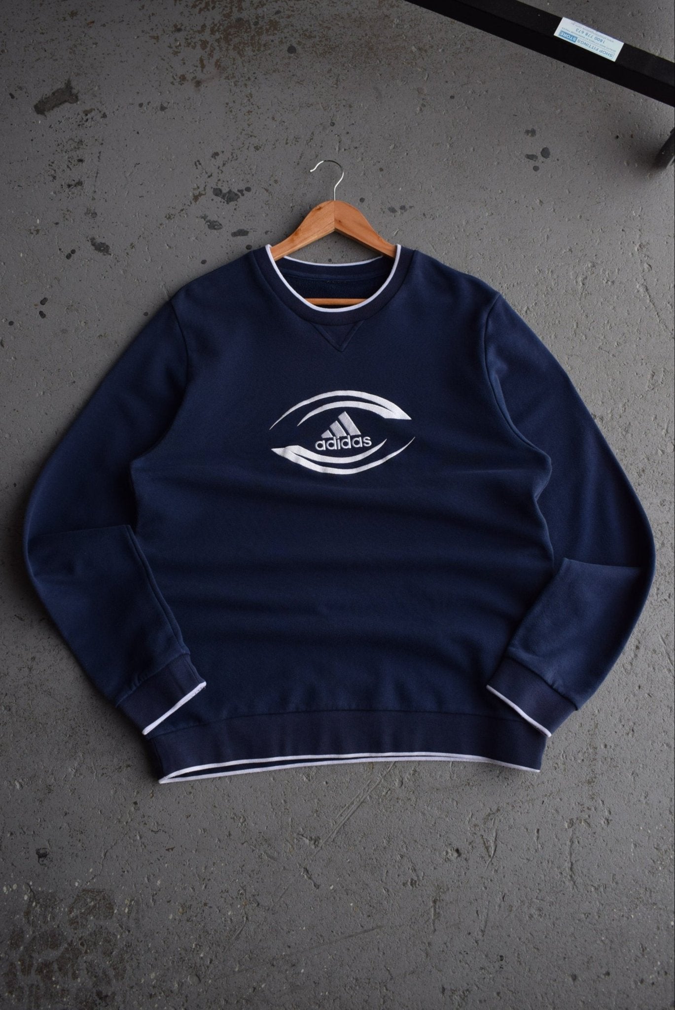 Vintage 90s Adidas Spellout Embroidered Crewneck (L) - Retrospective Store