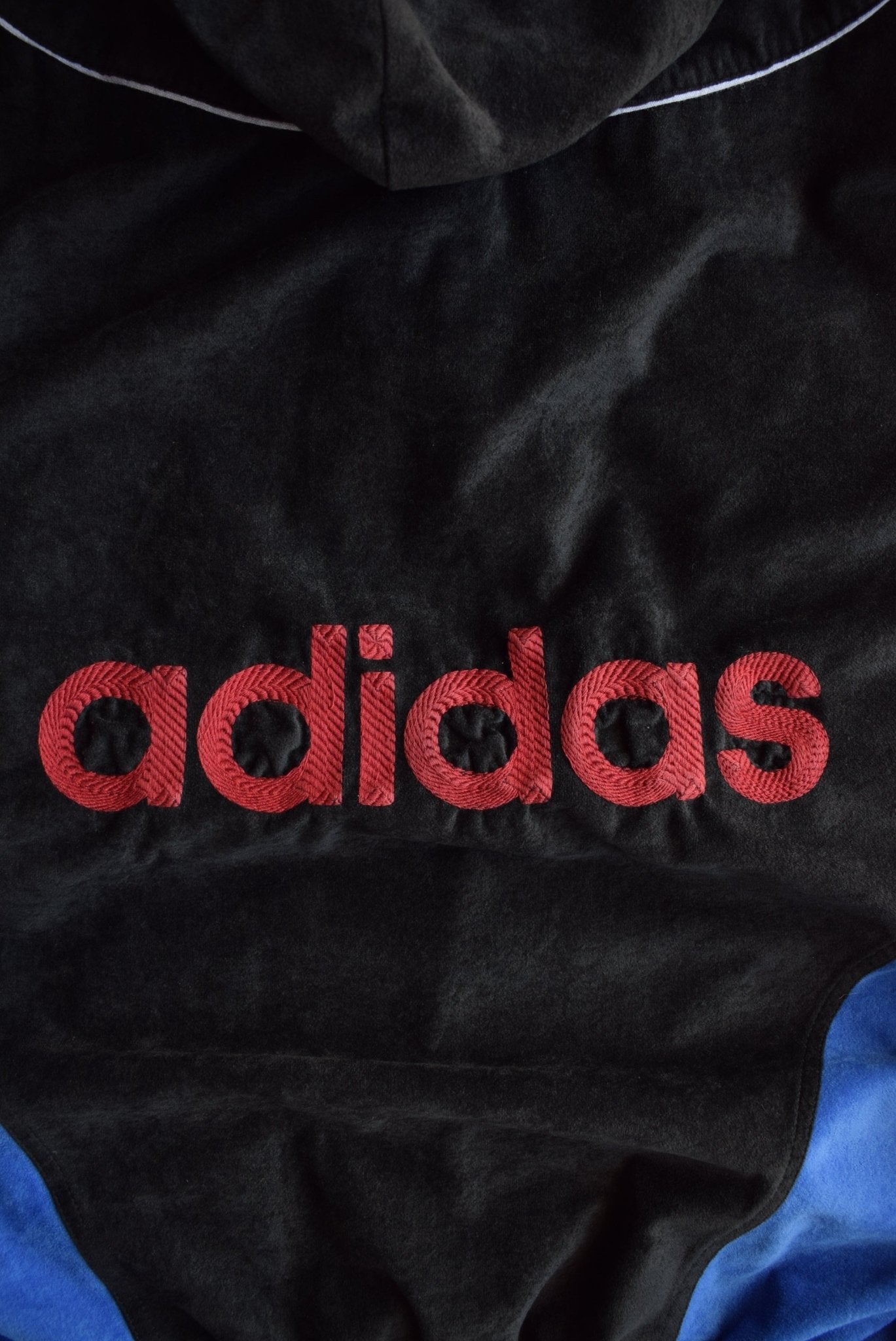 Vintage 90s Adidas Spellout Embroidered Full Zip Hoodie (M/L) - Retrospective Store