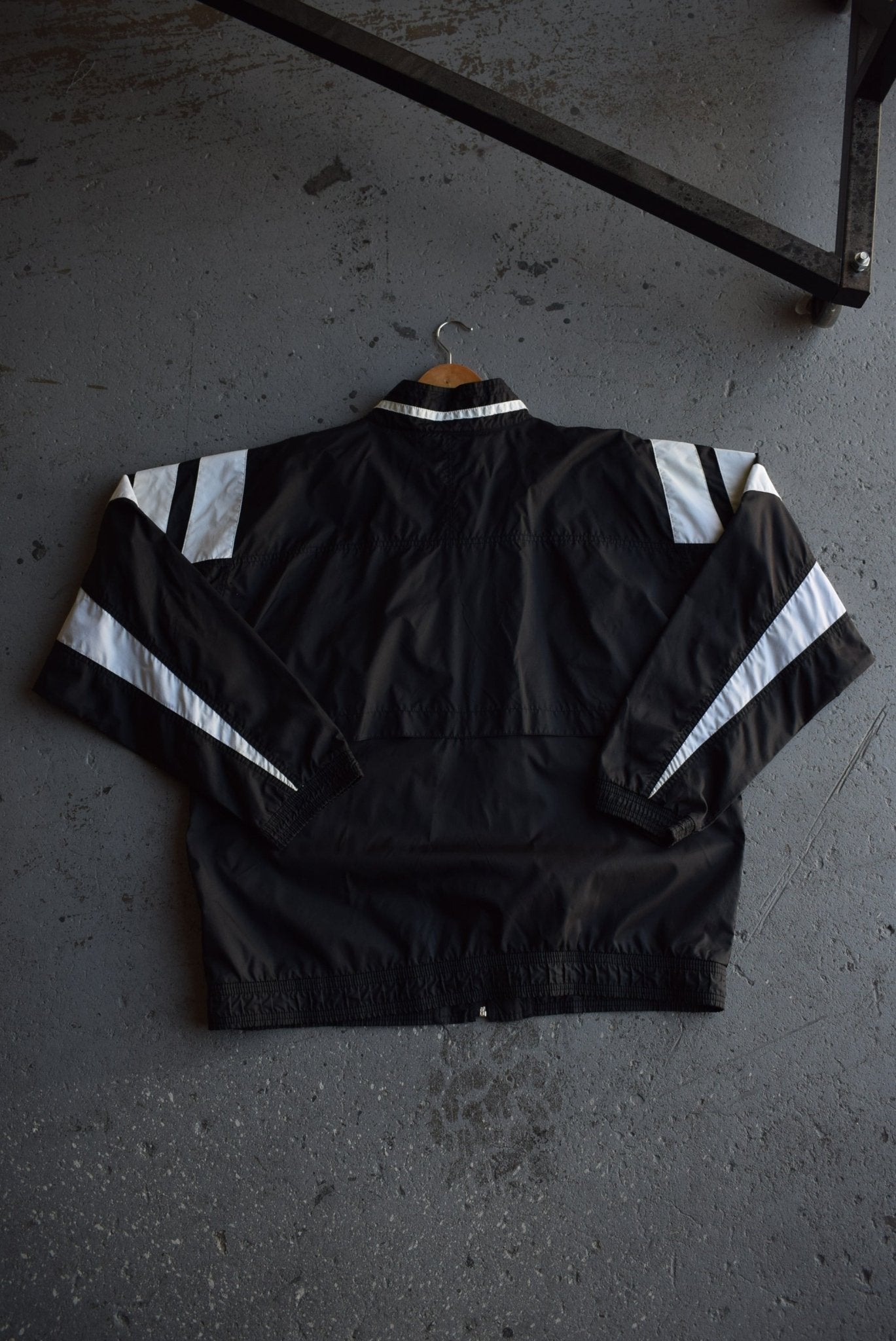 Vintage 90s Adidas Spellout Embroidered Windbreaker Jacket (L) - Retrospective Store