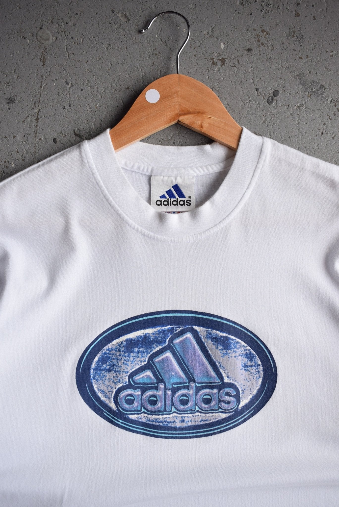 Vintage 90s Adidas Spellout Tee (M/L) - Retrospective Store