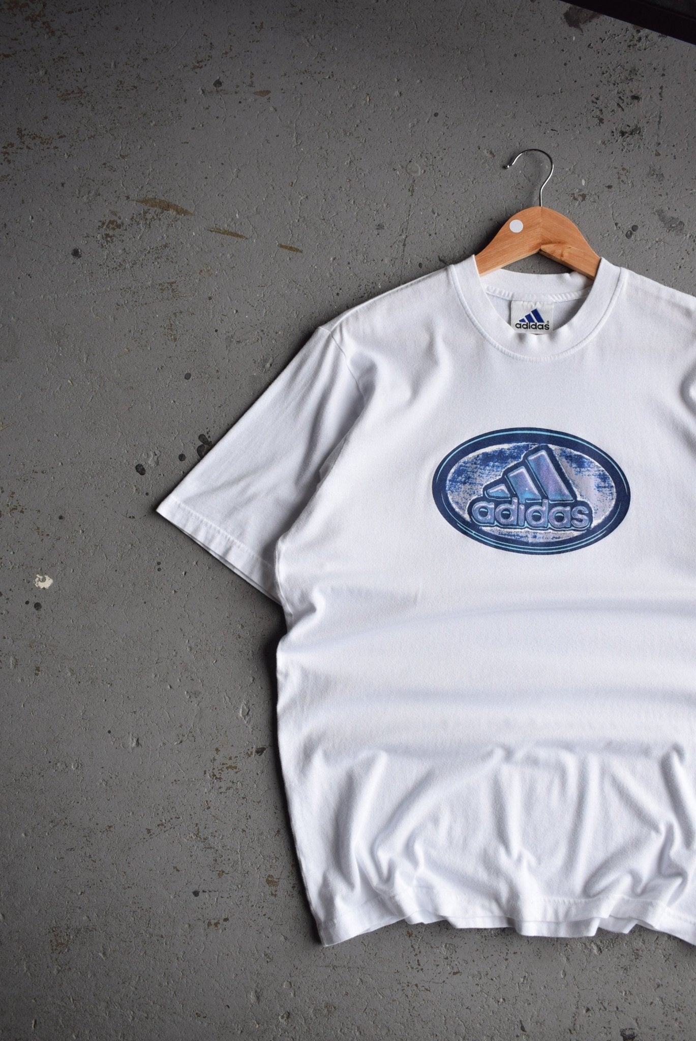 Vintage 90s Adidas Spellout Tee (M/L) - Retrospective Store