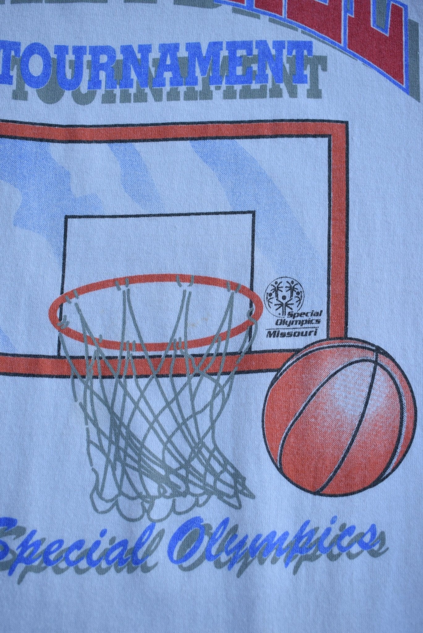 Vintage 90s Basketball State Tournament Special Olympics Tee (XL) - Retrospective Store