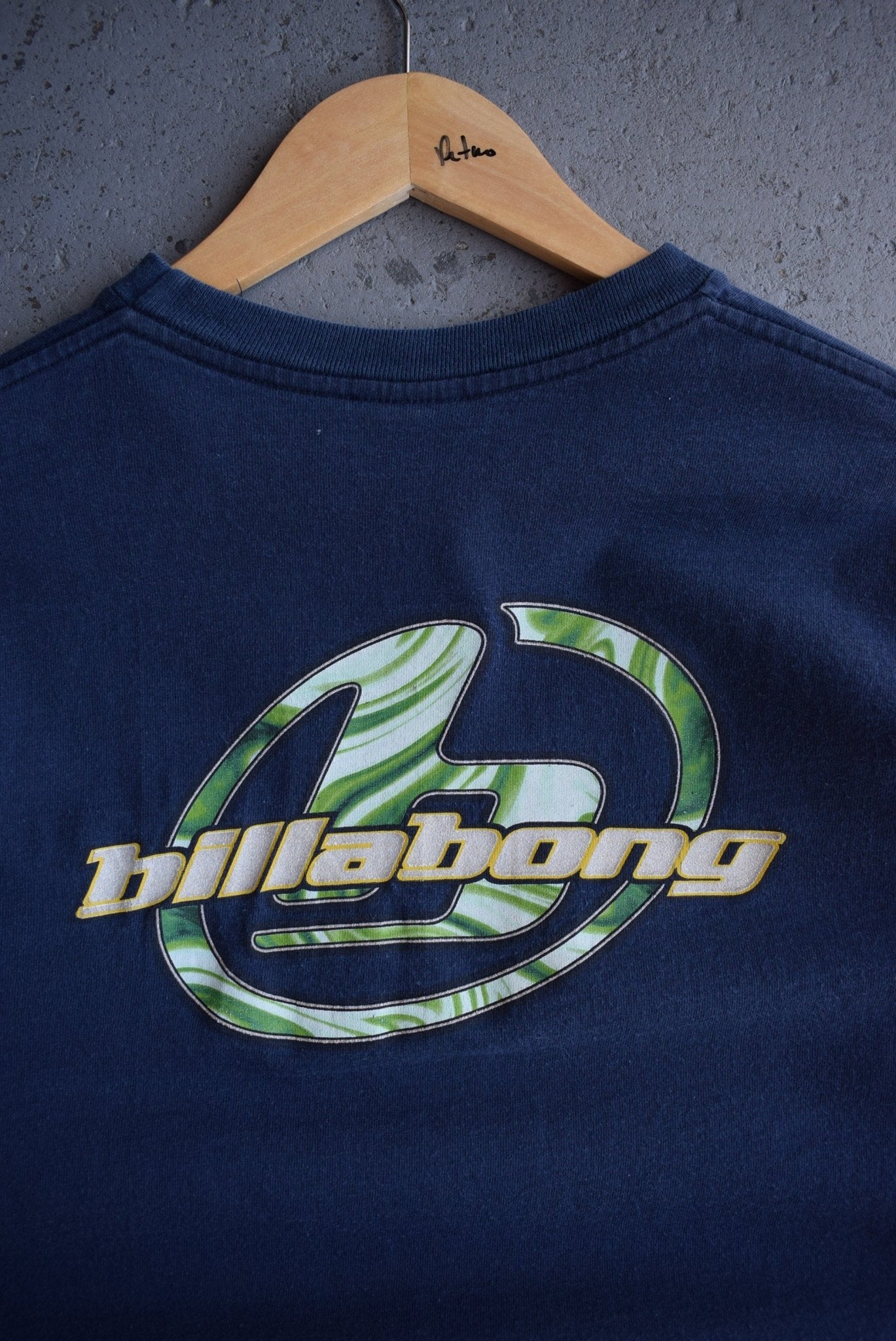 Vintage 90s Billabong Spellout Long Sleeve Tee (XS/S) - Retrospective Store