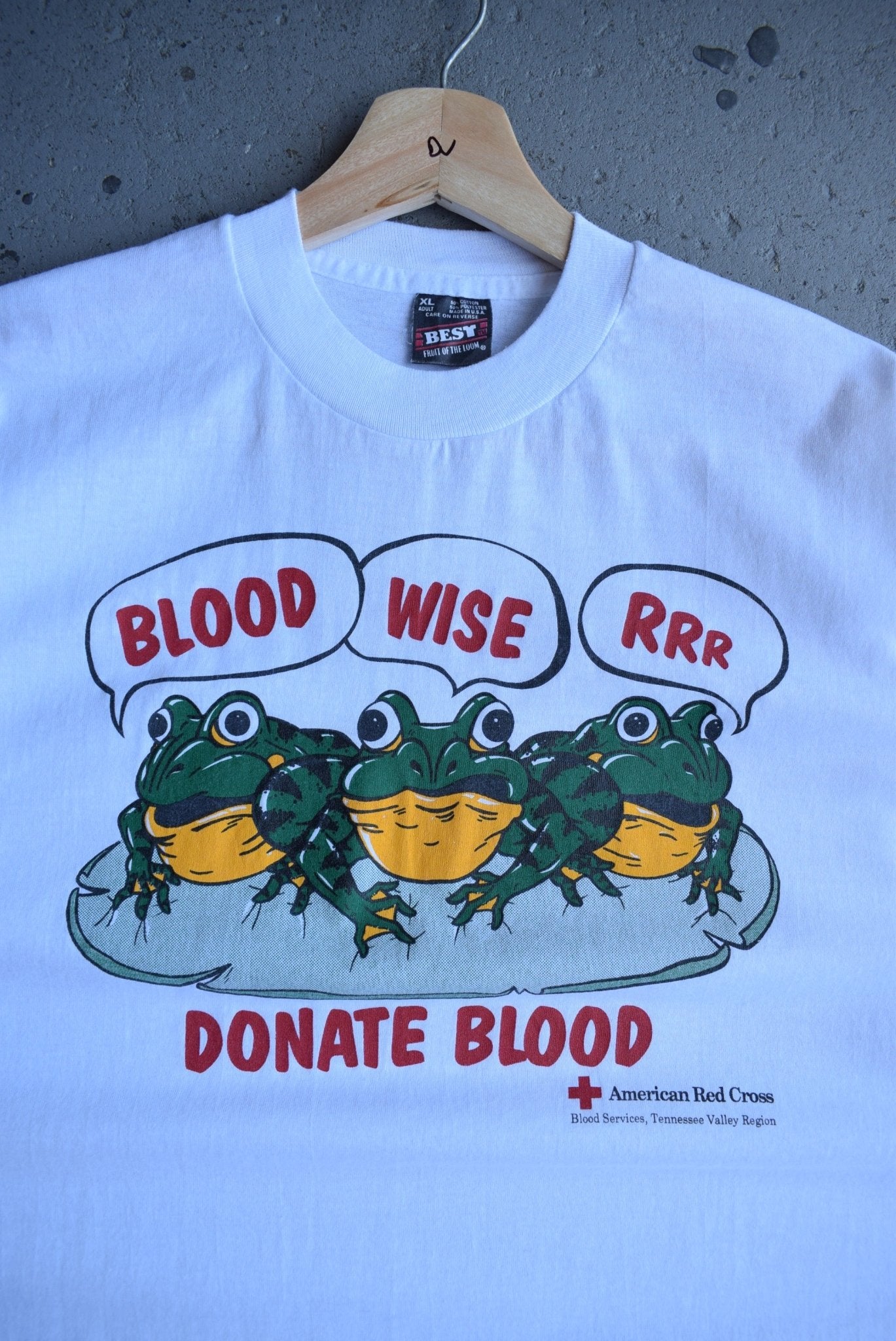 Vintage 90s Blood - Wise - Rrr 'Donate Blood' Tee (L) - Retrospective Store