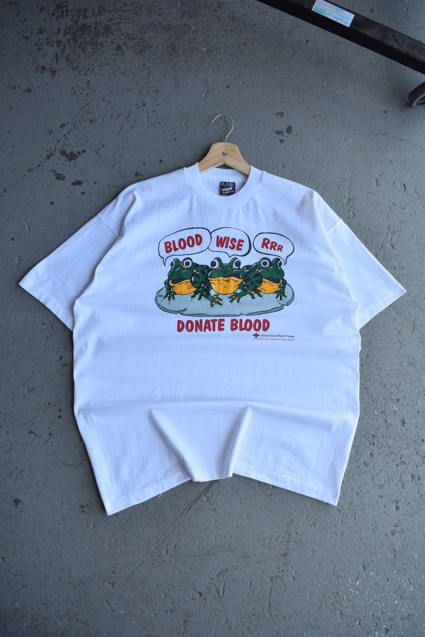 Vintage 90s Blood - Wise - Rrr 'Donate Blood' Tee (L) - Retrospective Store