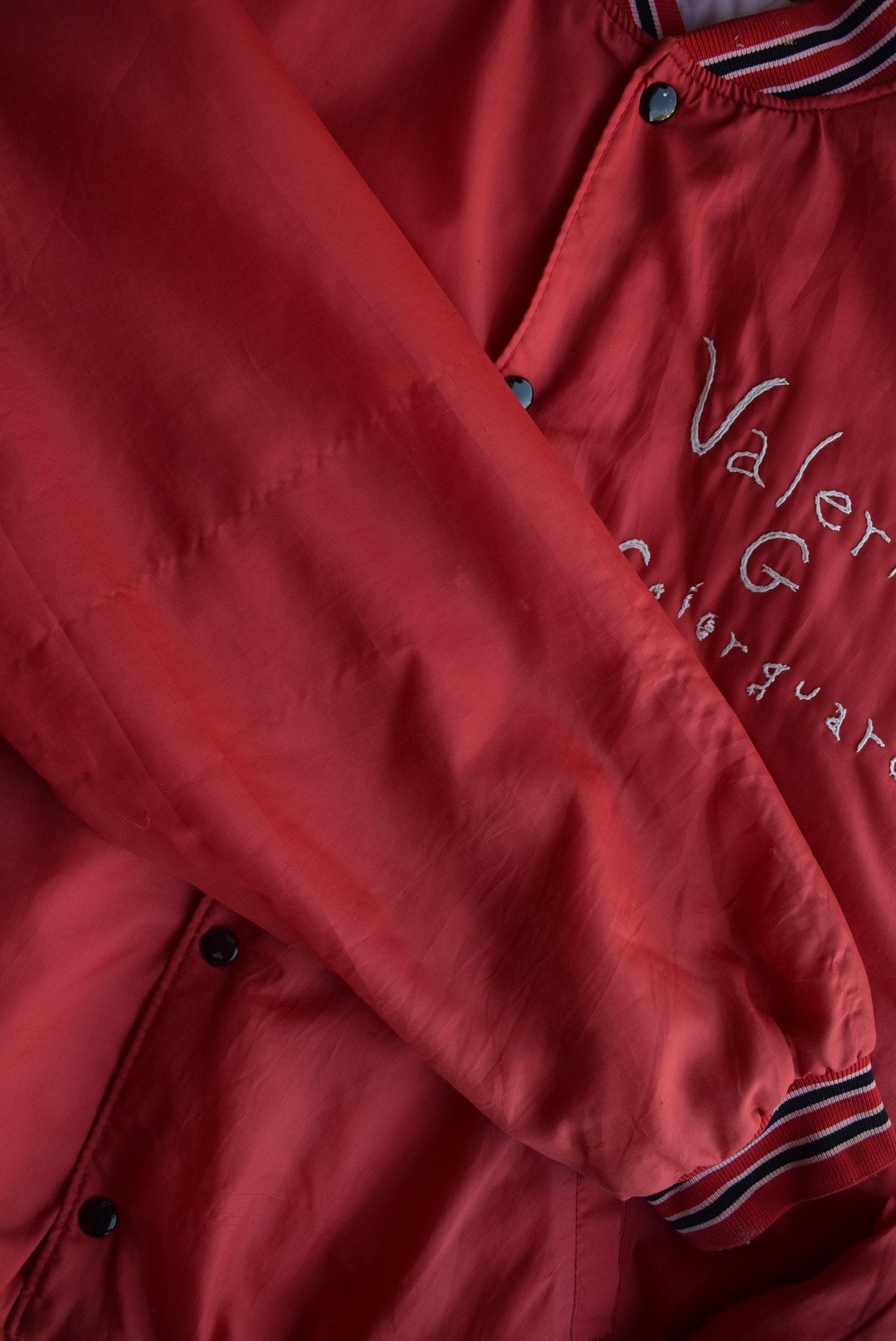 Vintage 90s Central Cambria Marching Band Embroidered Satin Jacket (XL) - Retrospective Store