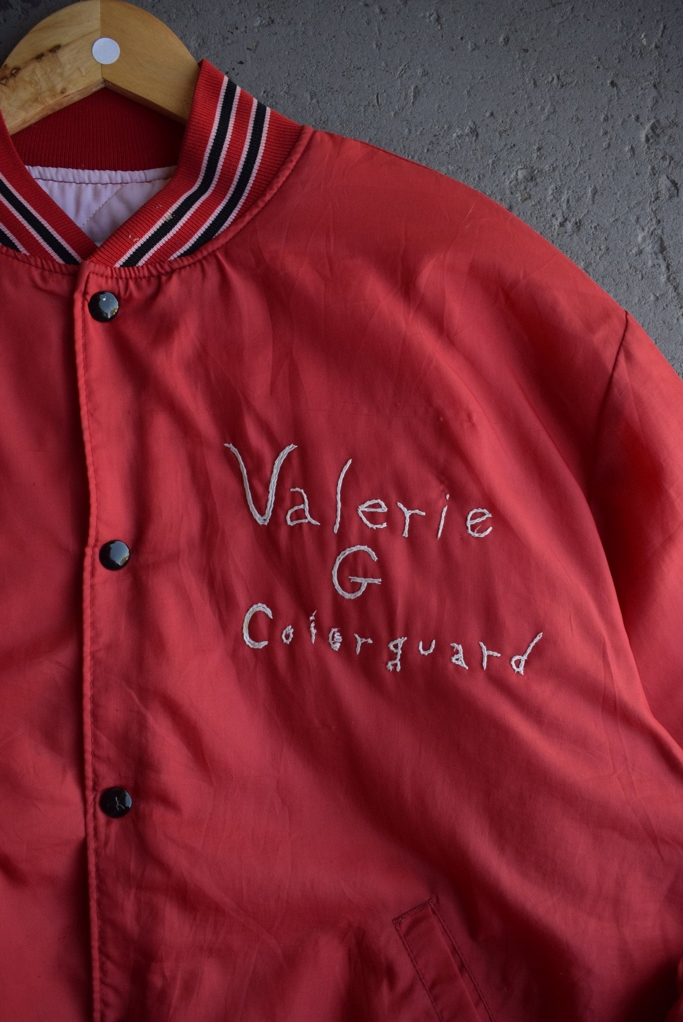 Vintage 90s Central Cambria Marching Band Embroidered Satin Jacket (XL) - Retrospective Store