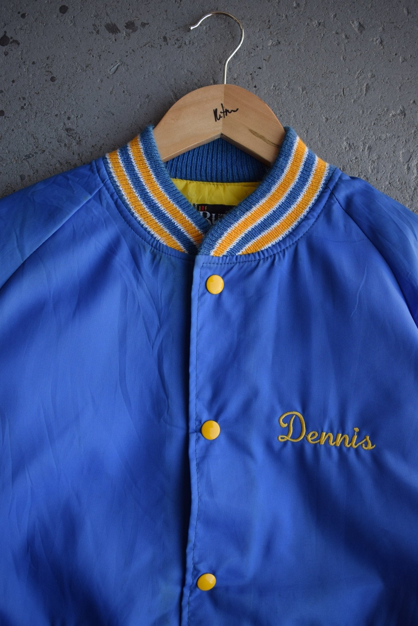 Vintage 90s Dennis Embroidered Satin Jacket (L) - Retrospective Store