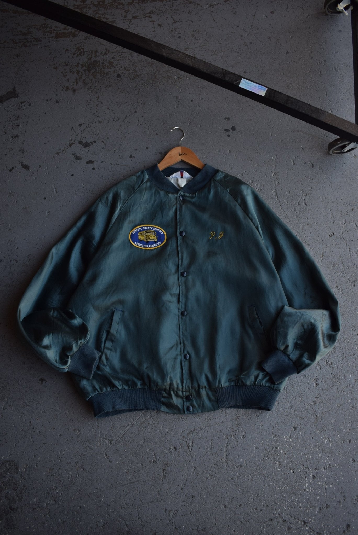 Vintage 90s Fayette County Schools Embroidered Satin Jacket (XXL) - Retrospective Store
