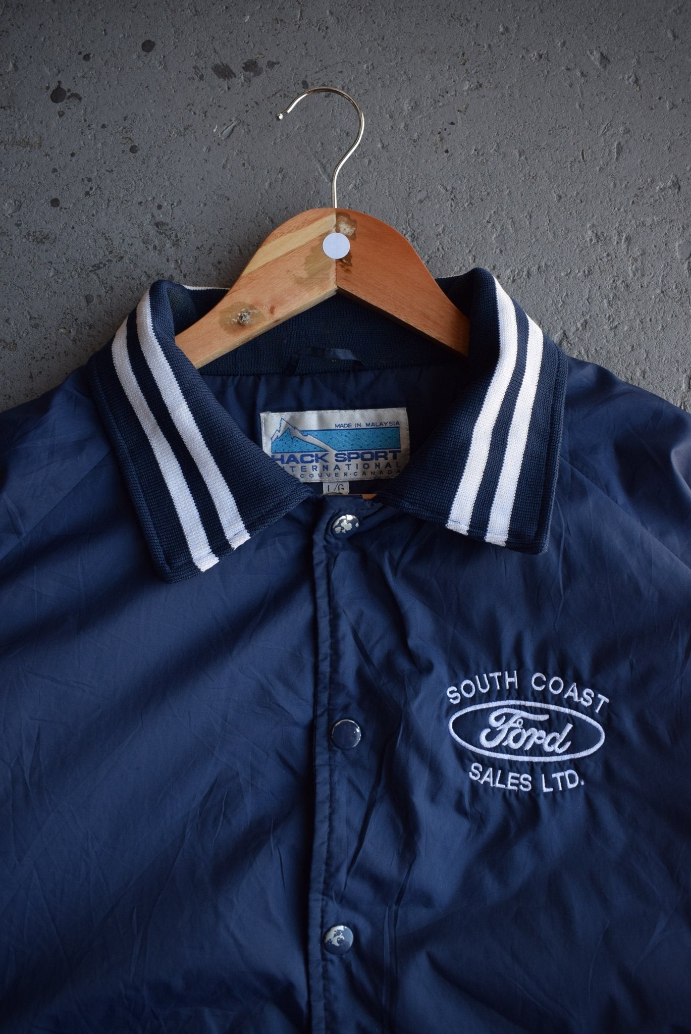 Vintage 90s Ford Embroidered Satin Jacket (L) - Retrospective Store