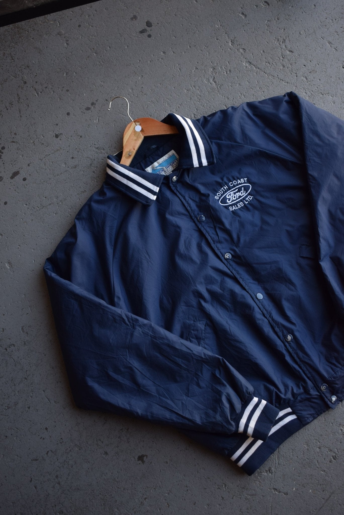 Vintage 90s Ford Embroidered Satin Jacket (L) - Retrospective Store