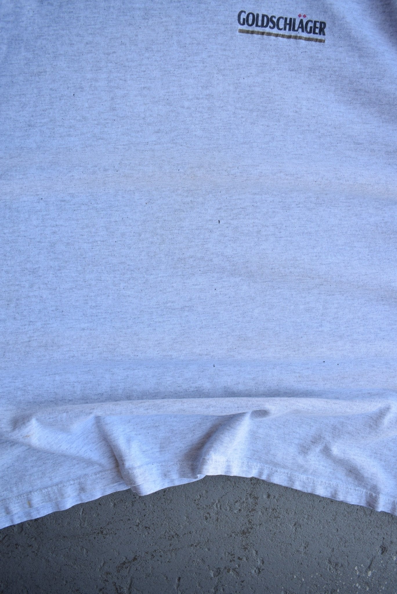 Vintage 90s Goldschlager Swiss Liqueur Tee (XL) - Retrospective Store