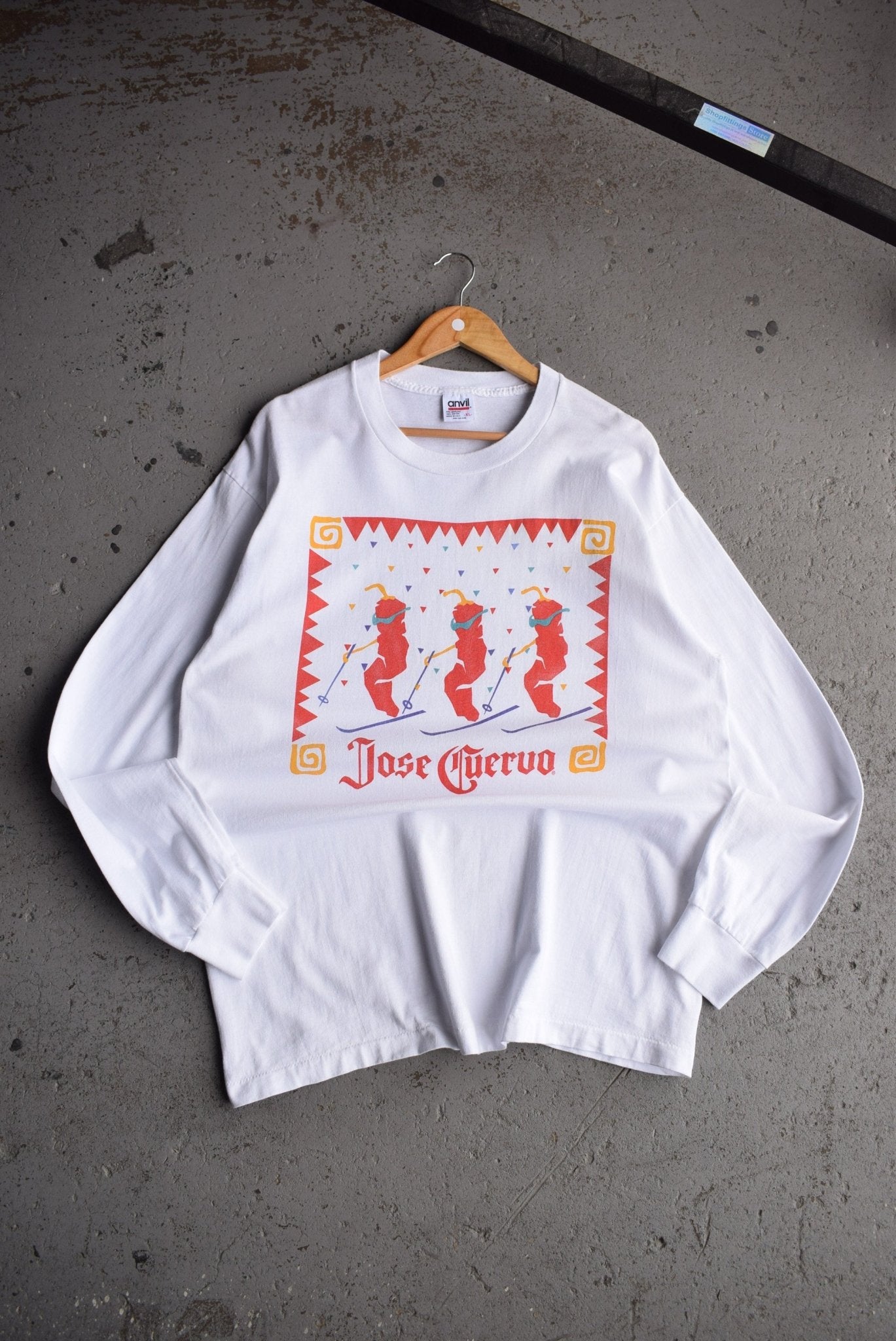 Vintage 90s Jose Cuervo Tequila Long Sleeve Tee (L) - Retrospective Store