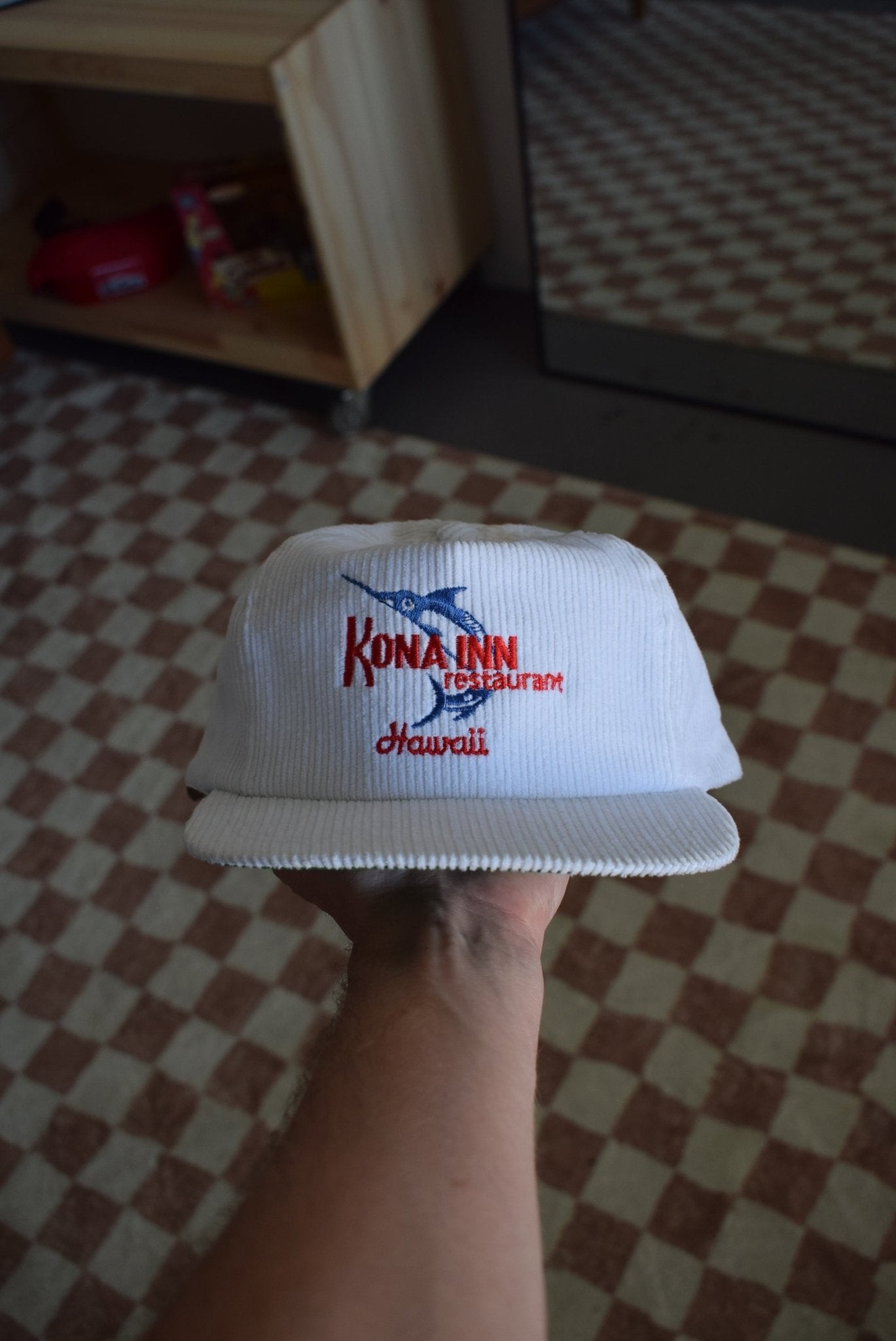 Vintage 90s Kona Inn Hawaii Corduroy Hat - Retrospective Store