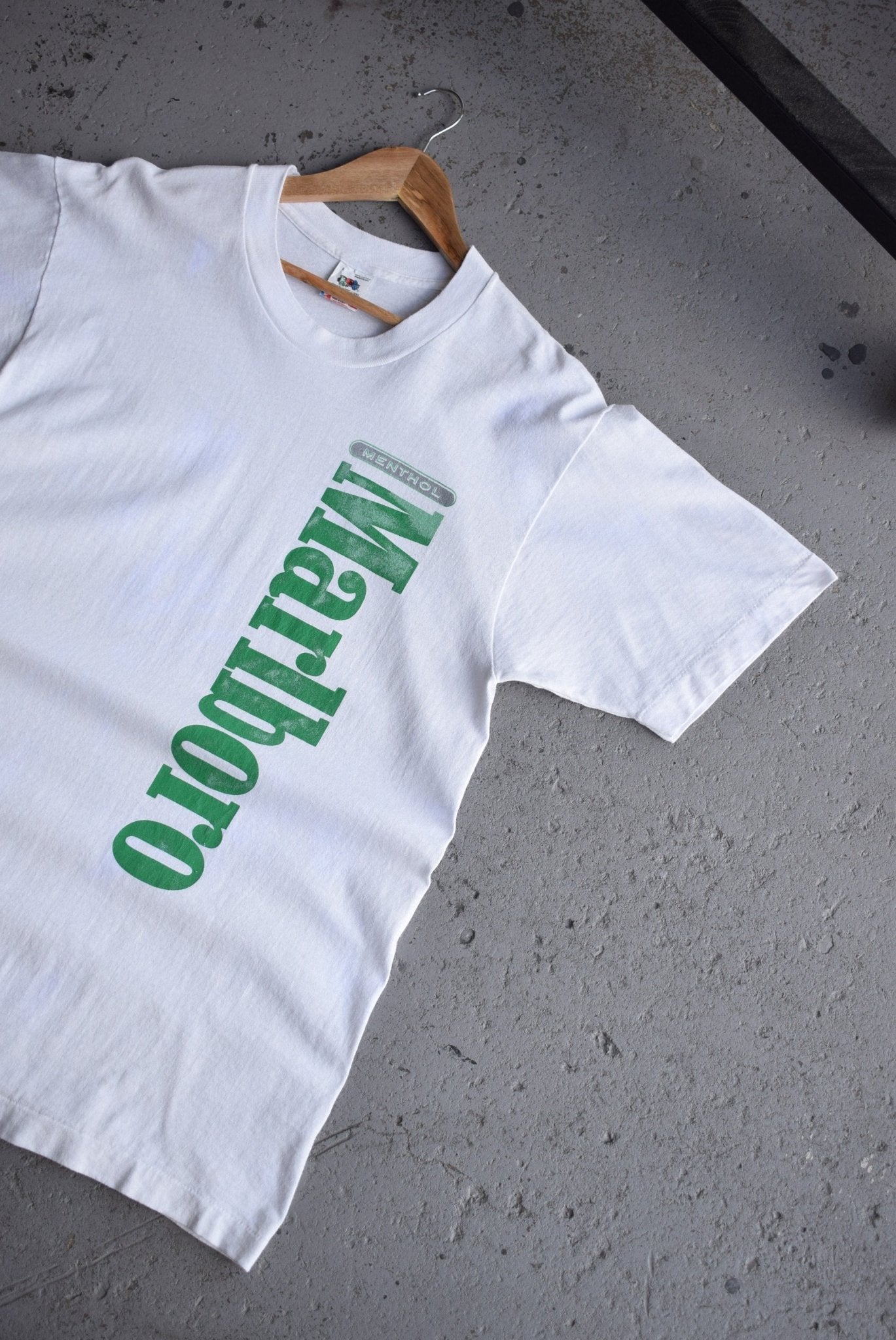Vintage 90s Marlboro Menthol Cigarettes Tee (L) - Retrospective Store