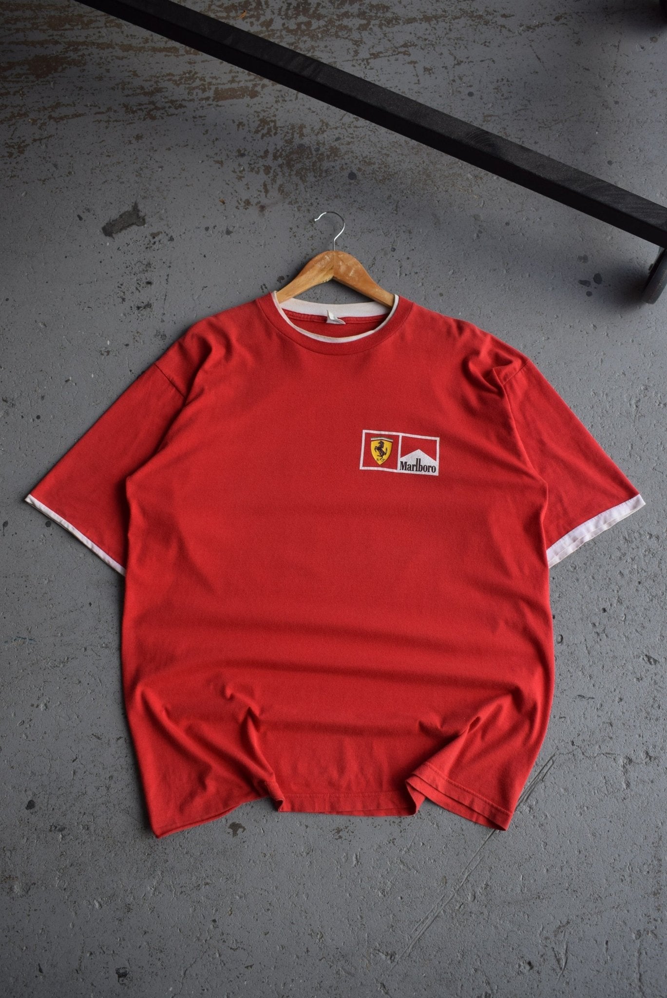 Vintage 90s Marlboro x Ferrari Racing Tee (XL) - Retrospective Store