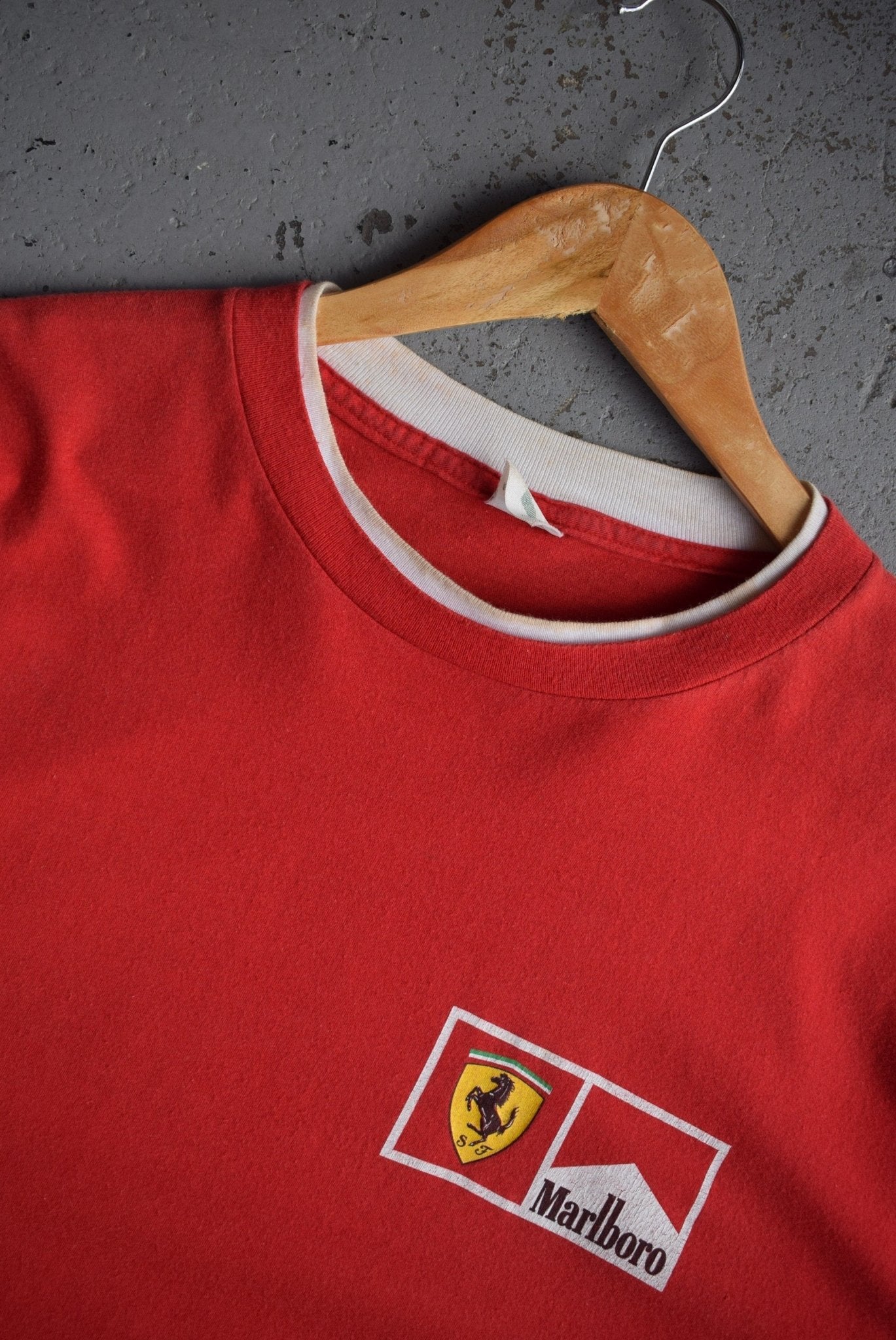 Vintage 90s Marlboro x Ferrari Racing Tee (XL) - Retrospective Store