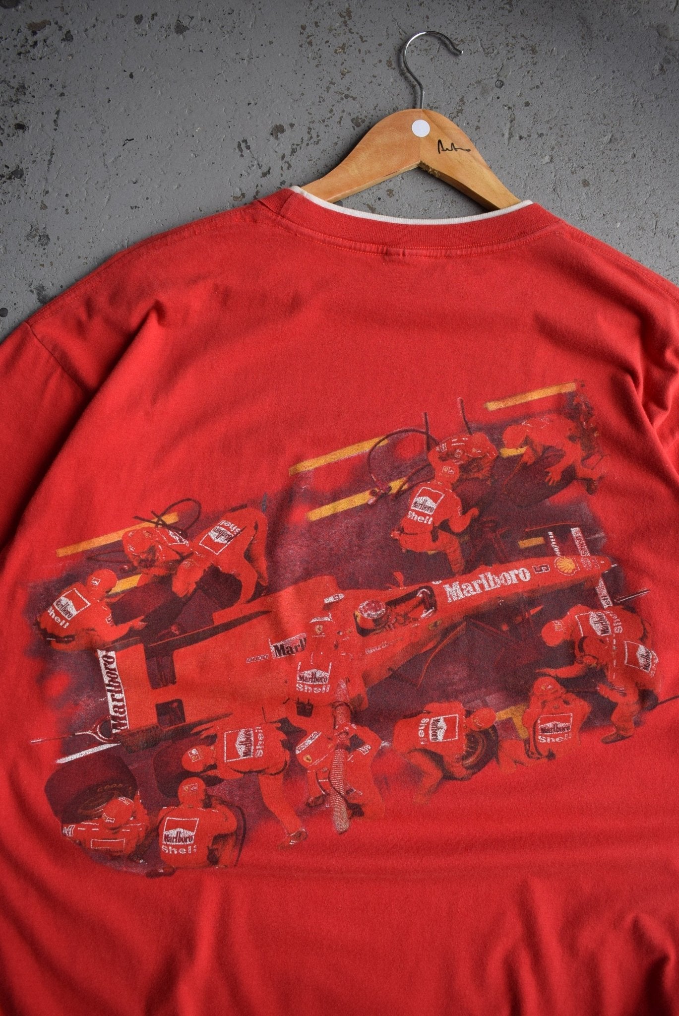 Vintage 90s Marlboro x Ferrari Racing Tee (XL) - Retrospective Store