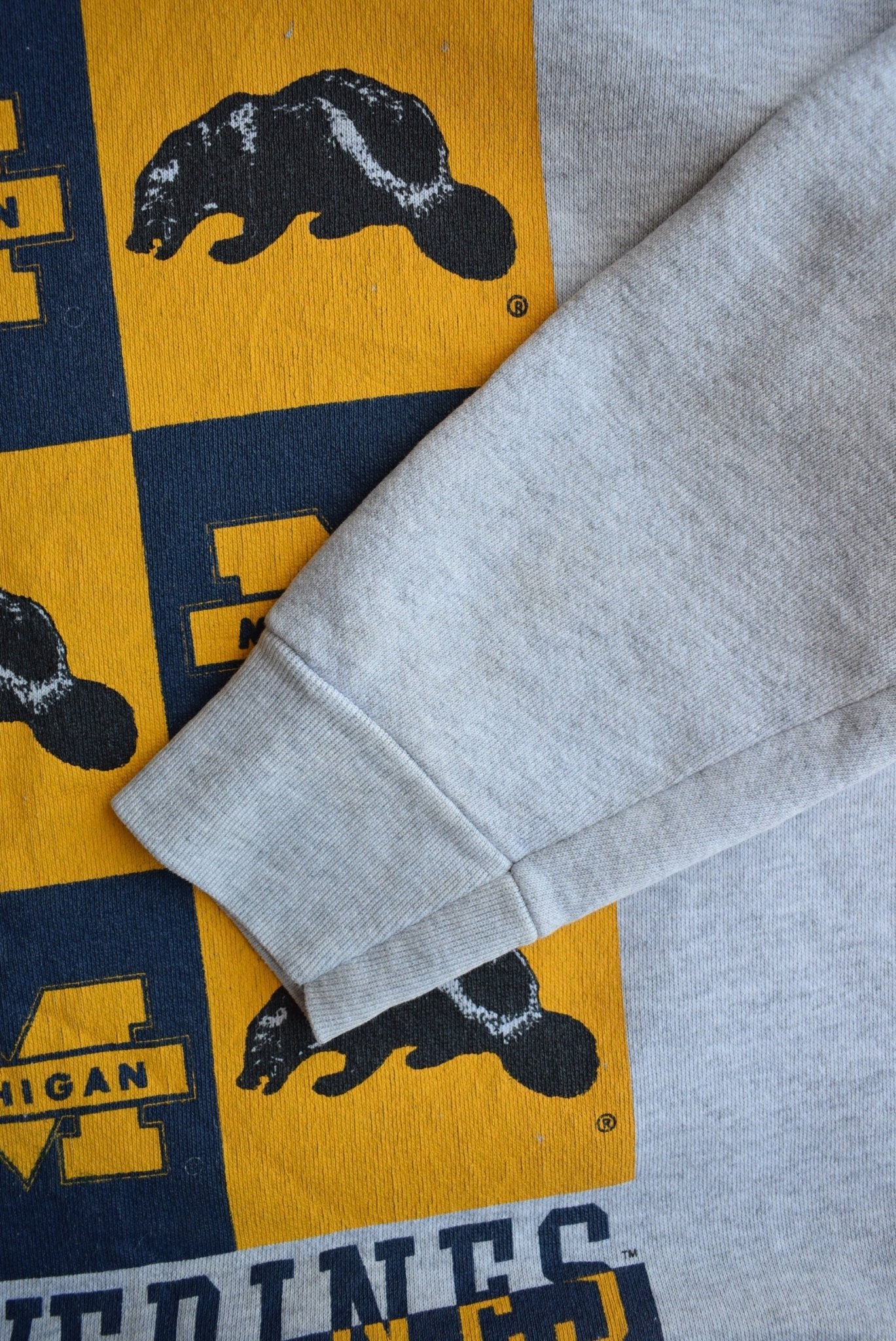 Vintage 90s Michigan University Wolverines Crewneck (S/M) - Retrospective Store