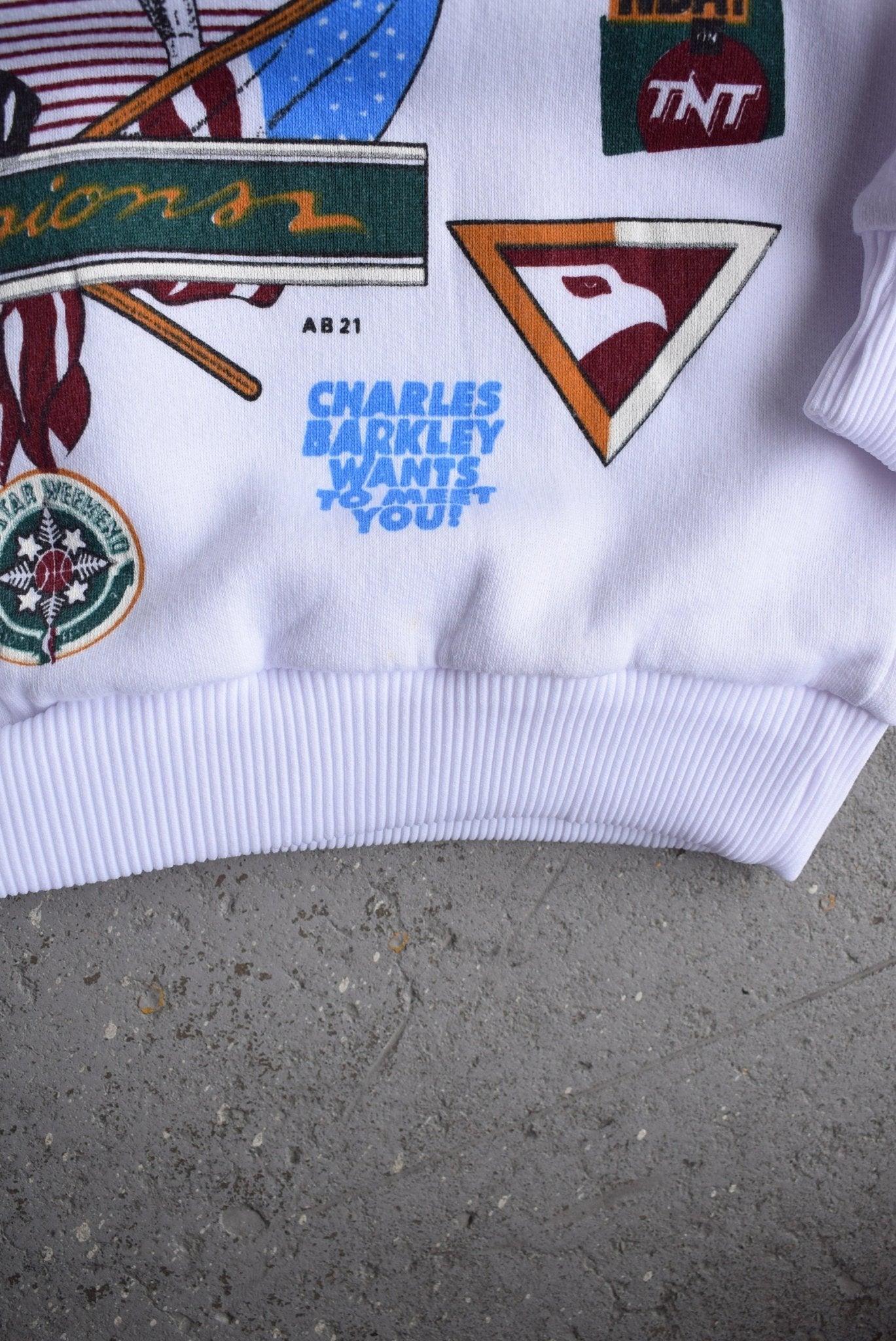 Vintage 90s NBA Championship Teams Crewneck (M) - Retrospective Store