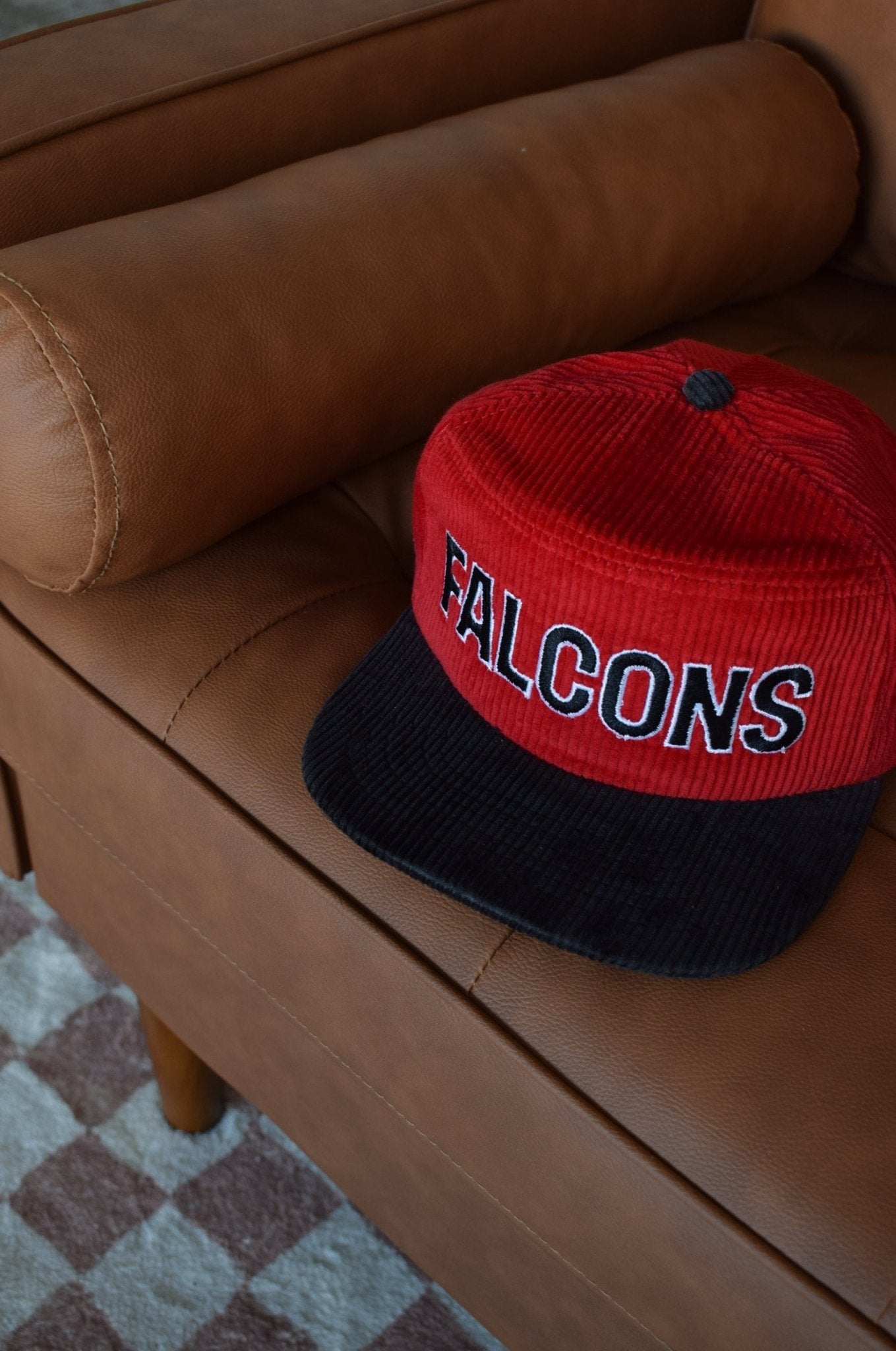 Vintage 90s NFL Atlanta Falcons Corduroy Hat - Retrospective Store