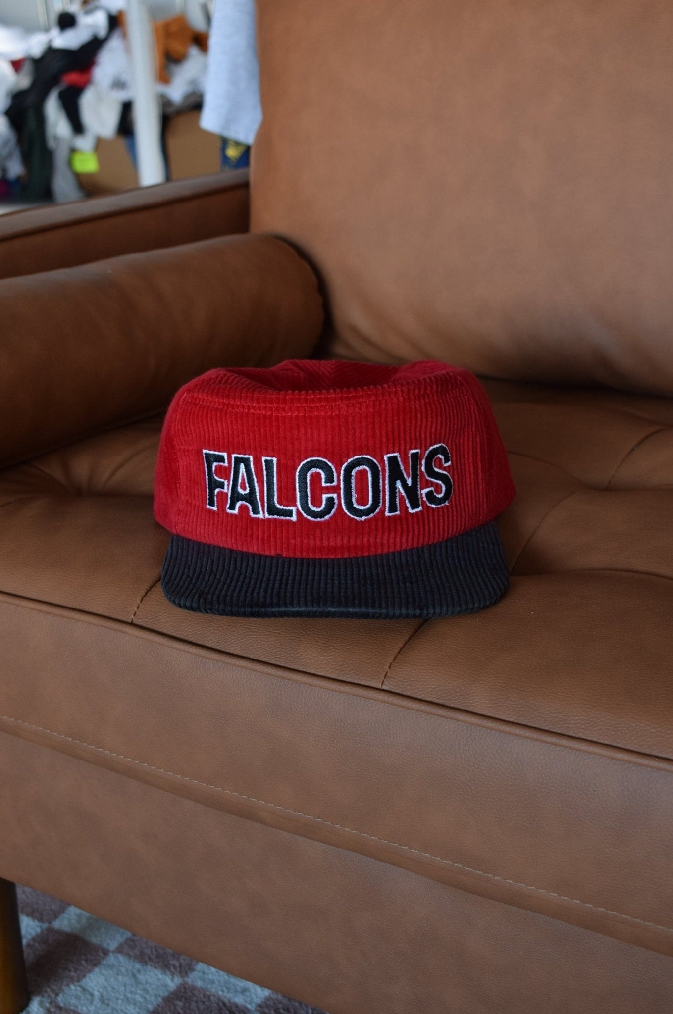 Vintage 90s NFL Atlanta Falcons Corduroy Hat - Retrospective Store
