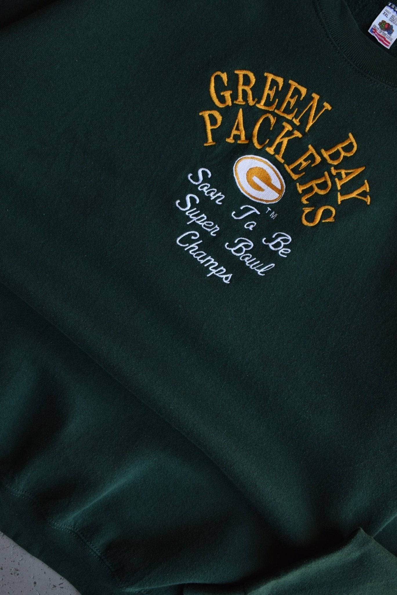 Vintage 90s NFL Green Bay Packers Embroidered Crewneck (XXL) - Retrospective Store
