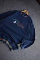 Vintage 90s NFL Miami Dolphins Embroidered Crewneck (XXL) - Retrospective Store