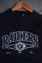 Vintage 90s NFL Oakland Raiders Embroidered Crewneck (L) - Retrospective Store
