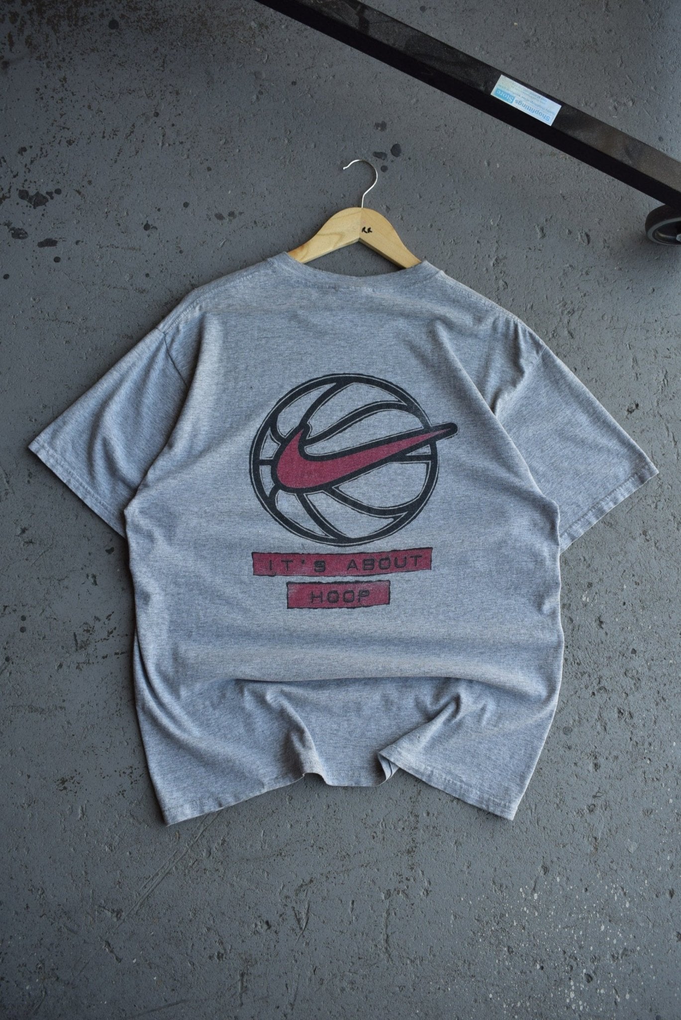 Vintage 90s Nike Basketball 'It's About Hoop' Tee (M/L) - Retrospective Store