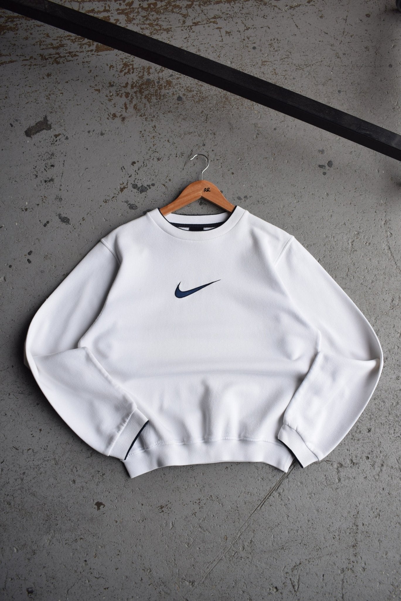 Vintage 90s Nike Big Swoosh Embroidered Crewneck (S) - Retrospective Store