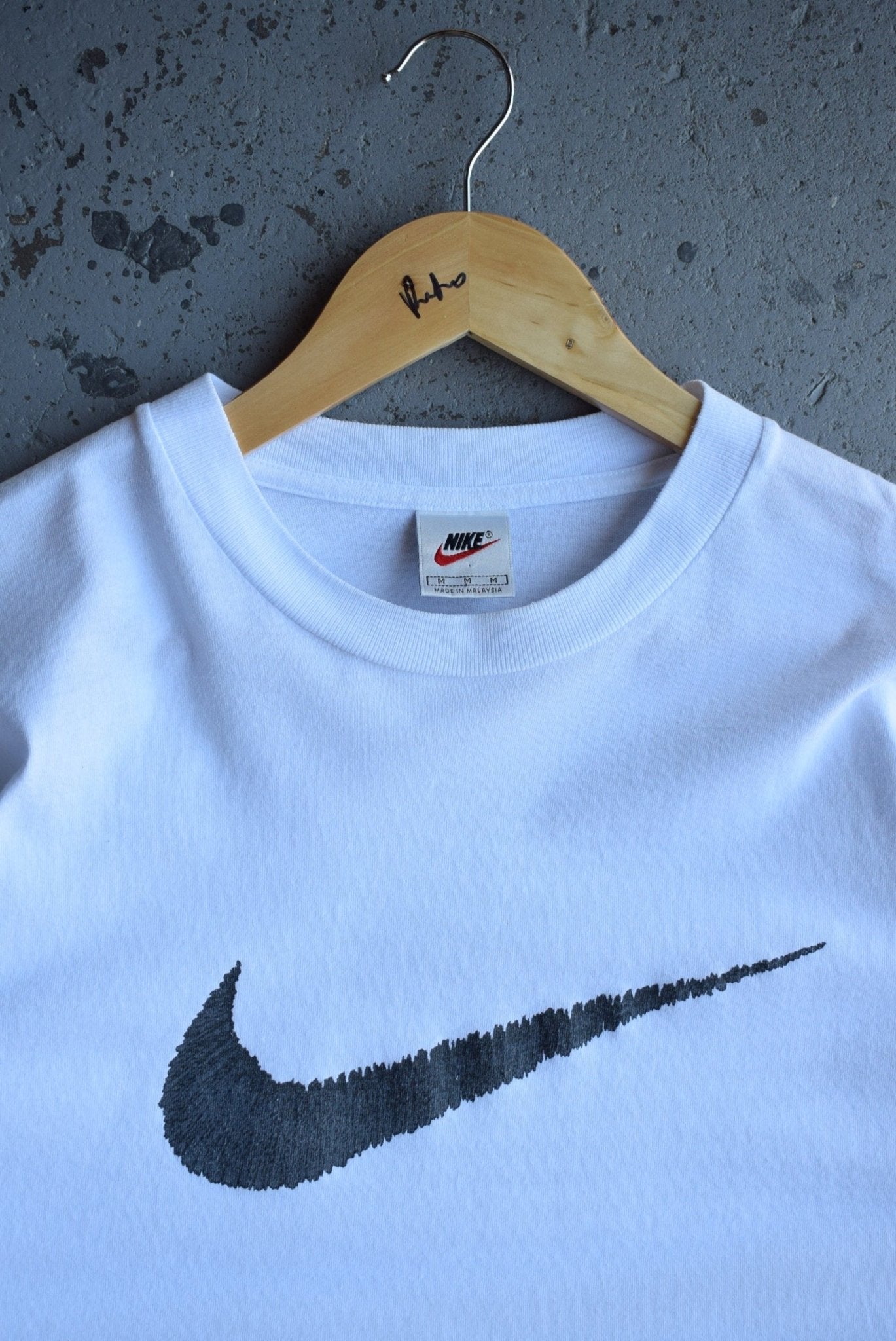 Vintage 90s Nike Big Swoosh Long Sleeve Tee (M/L) - Retrospective Store